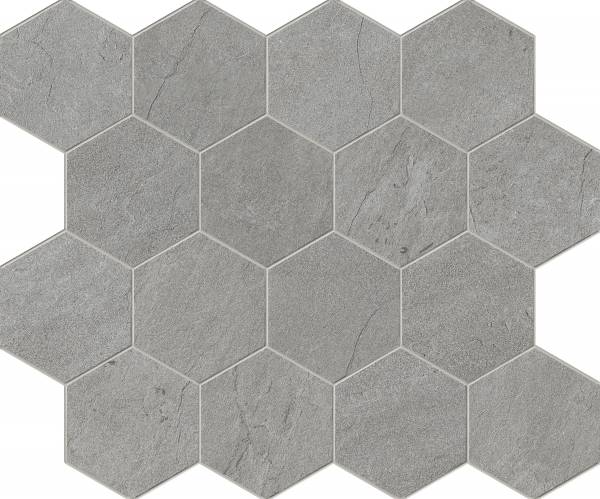 landmark 9mm bluestone blue select decors hexagon mosaic 12x10x9mm matte rectified porcelain tile distributed by surface group international