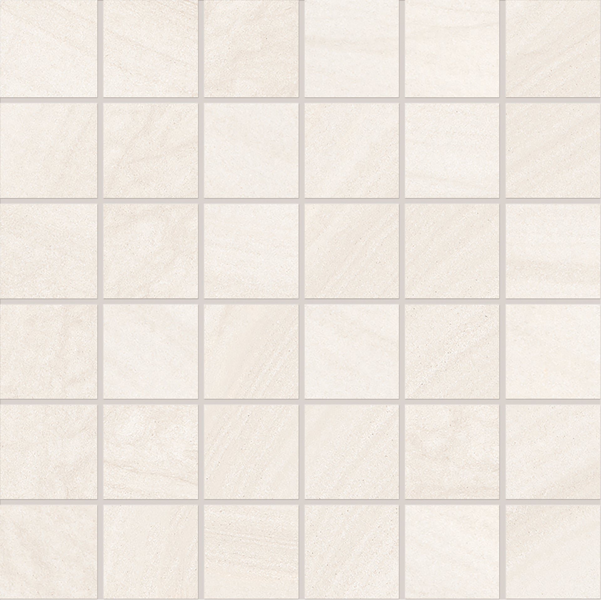 Varana Stone White porcelain mosaic tile by Emil, 1 15/16"x1 15/16"x9-mm size. Premium Italian porcelain for floors and walls.