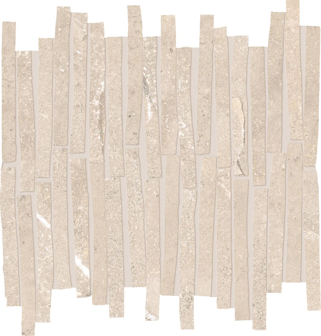 Unique Intensity Beige porcelain mosaic tile by Emil, 13 3/8"x13 15/16"x9-mm size. Premium Italian porcelain for floors and walls.