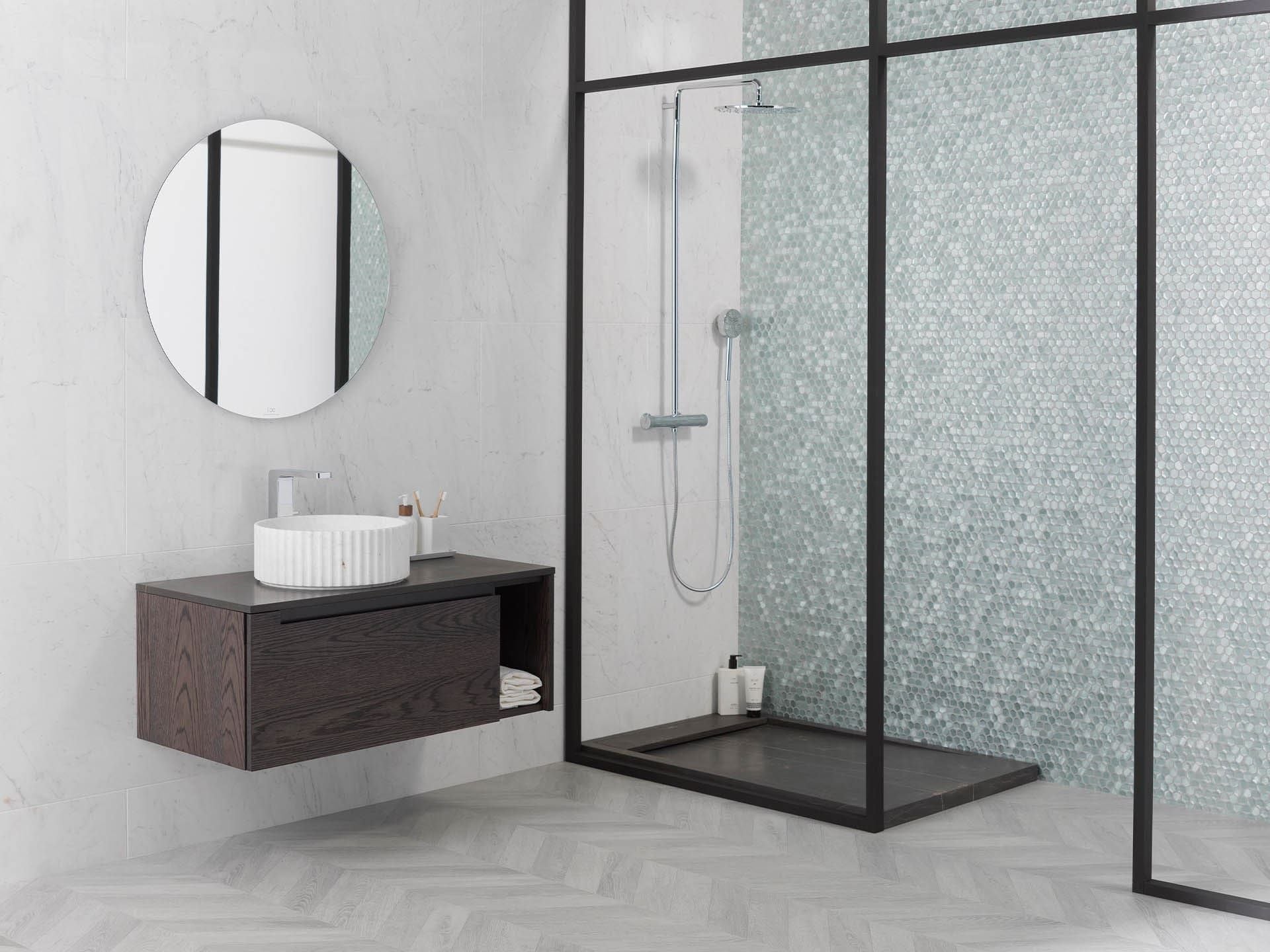 Gravity Aquamarine Sides Mosaic (12x12x4.5-mm | gloss)