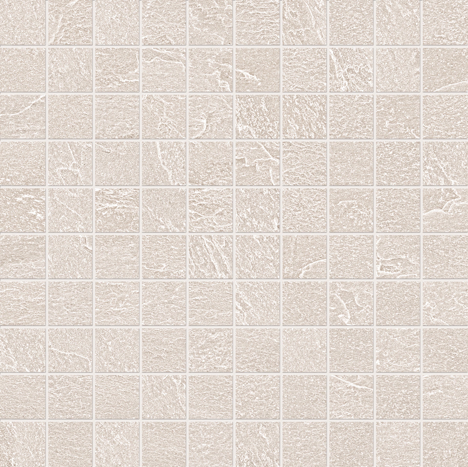 Nordika Sand porcelain mosaic tile by Emil, naturale finish, 11 13/16"x11 13/16"x9.5-mm size. Premium Italian porcelain for floors and walls.