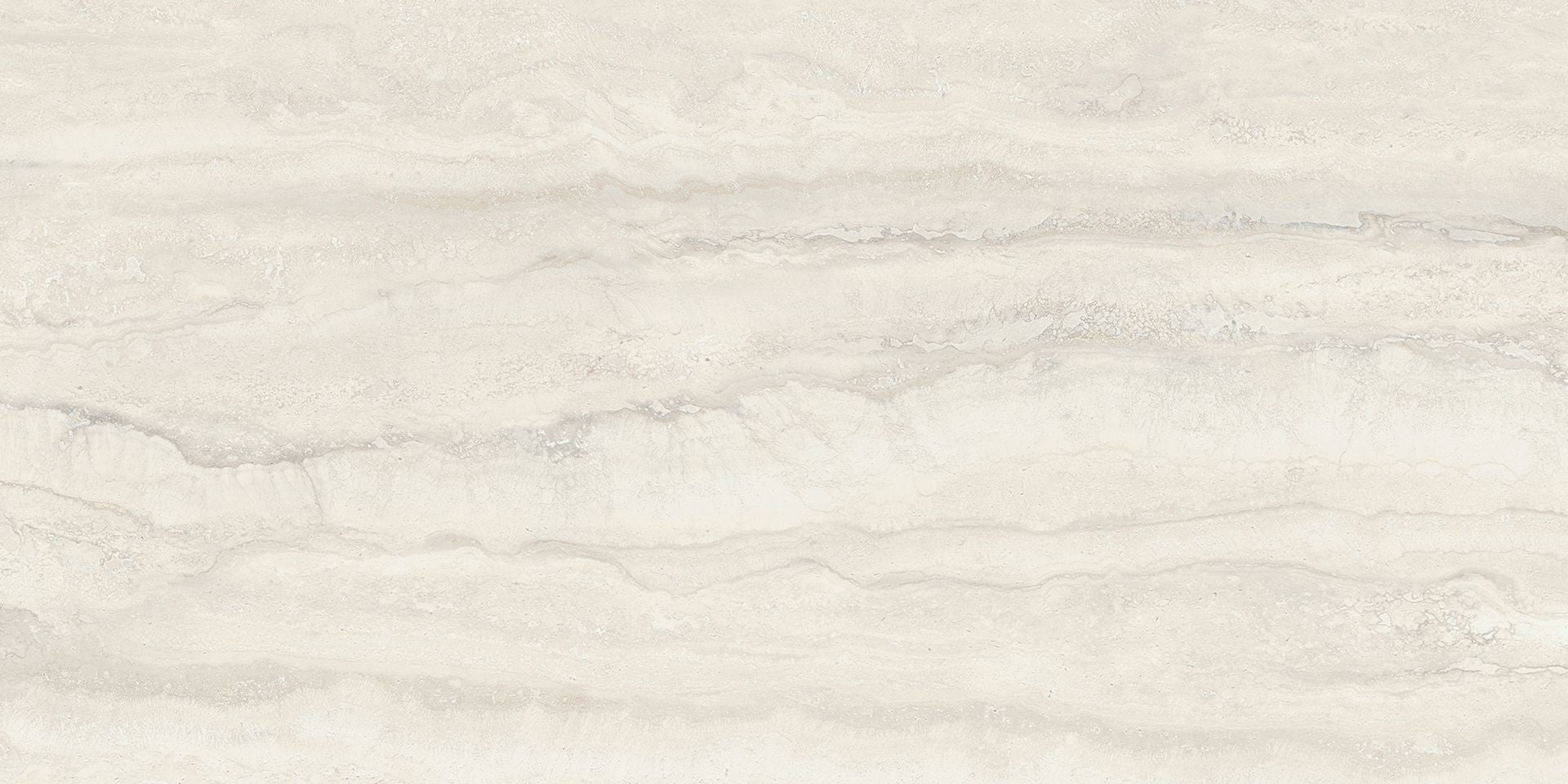 Unique Travertine White porcelain field tile by Emil, tecnica finish, 23 5/8"x47 1/4"x9.5-mm size. Premium Italian porcelain for floors and walls.
