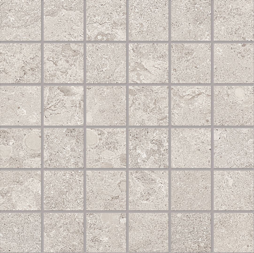 MaPierre GRIS porcelain mosaic tile by Emil, naturale finish, 12"x12" size. Premium Italian porcelain for floors and walls.