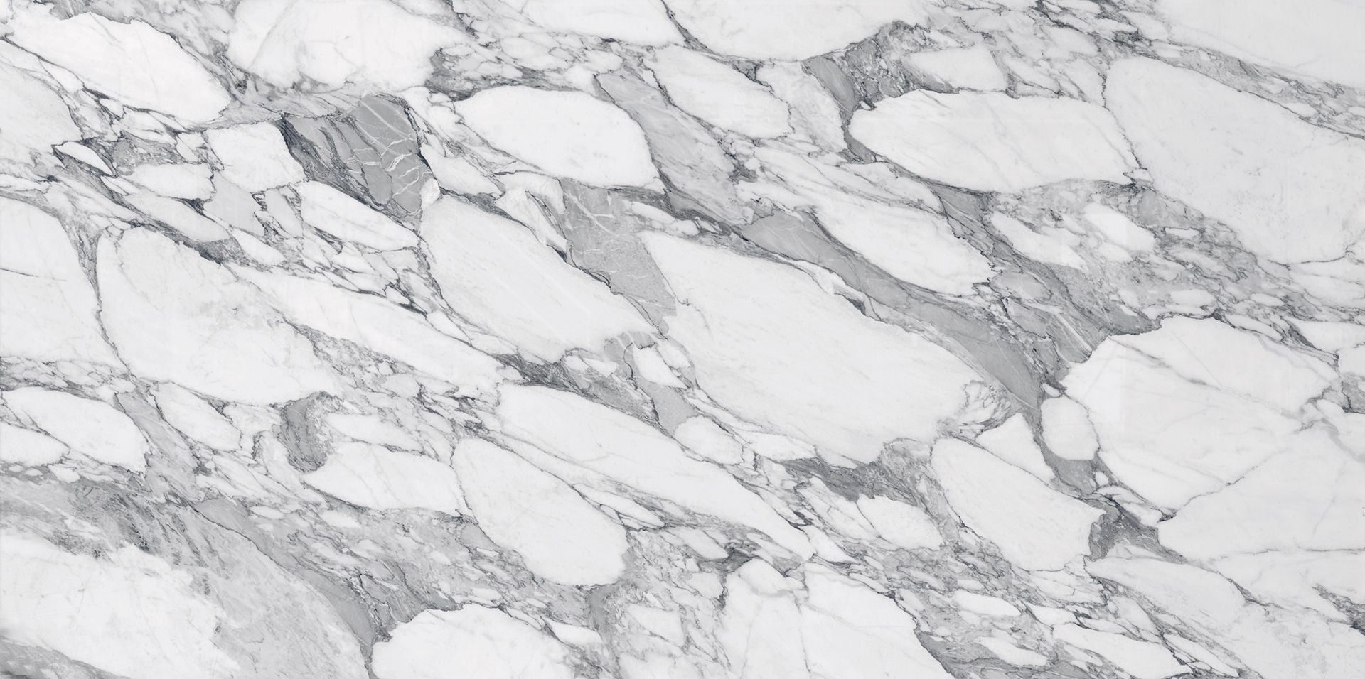 Level Marmi Arabescato Corchia porcelain field tile by Emil, full lappato finish, 63 25/32"x127 9/16"x12-mm size. Premium Italian porcelain for floors and walls.