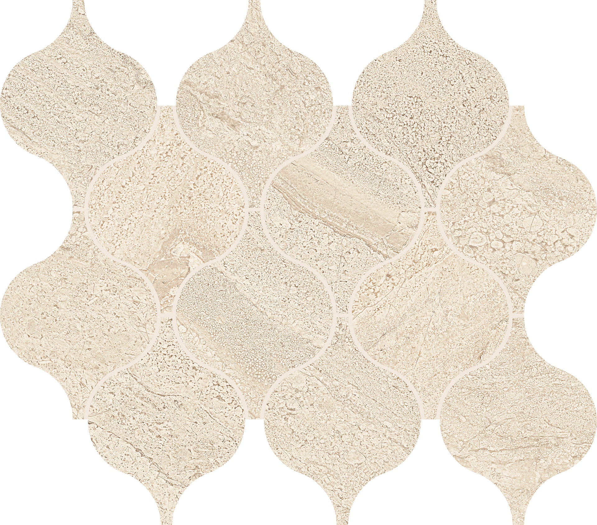 Pietra di Orosei Corda porcelain mosaic tile by Emil, silktech finish, 11 1/2"x13 1/16"x9-mm size. Premium Italian porcelain for floors and walls.
