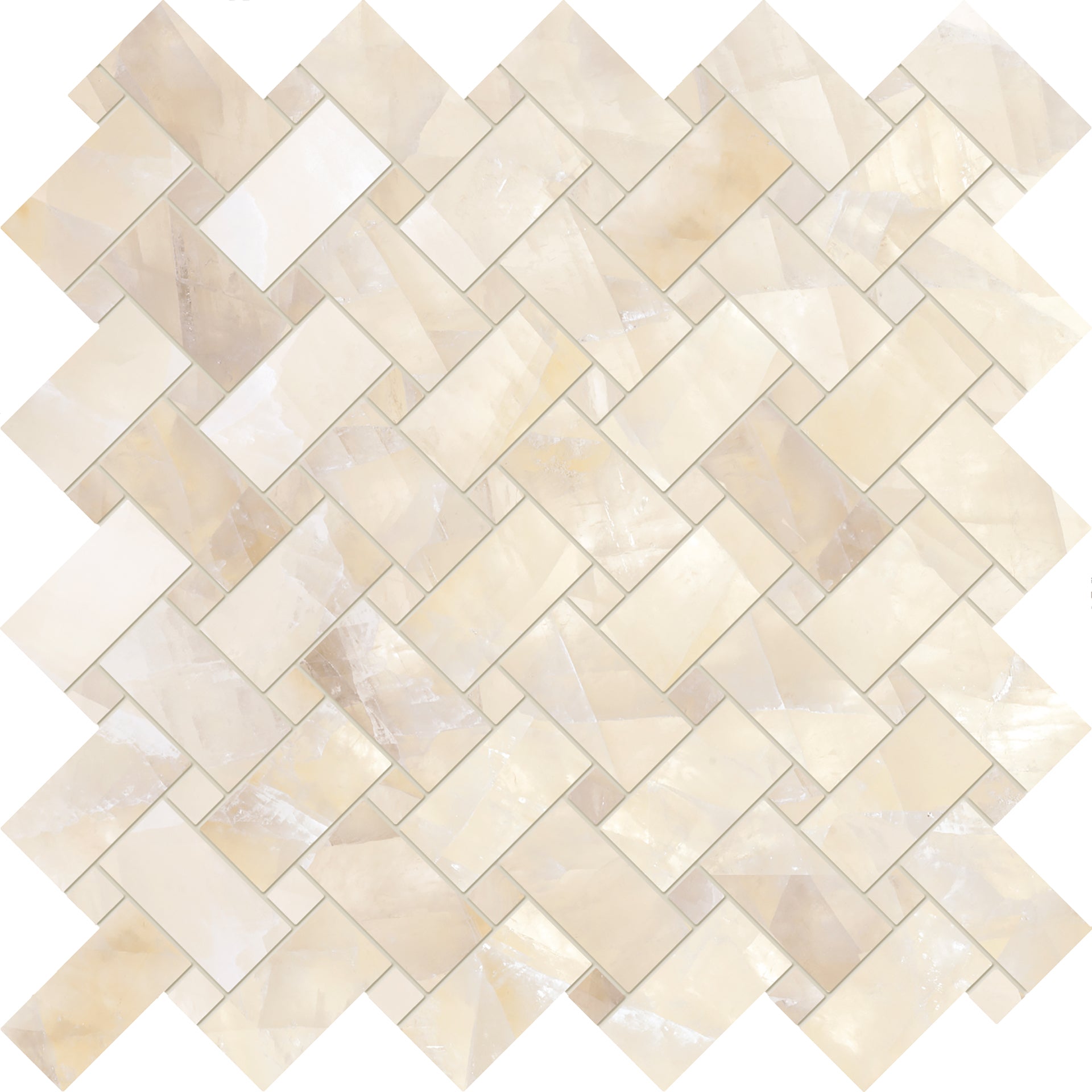 Tele di Marmo Lumia Ivory Gioiello porcelain mosaic tile by Emil, silktech finish, 11 13/16"x11 13/16"x9-mm size. Premium Italian porcelain for floors and walls.
