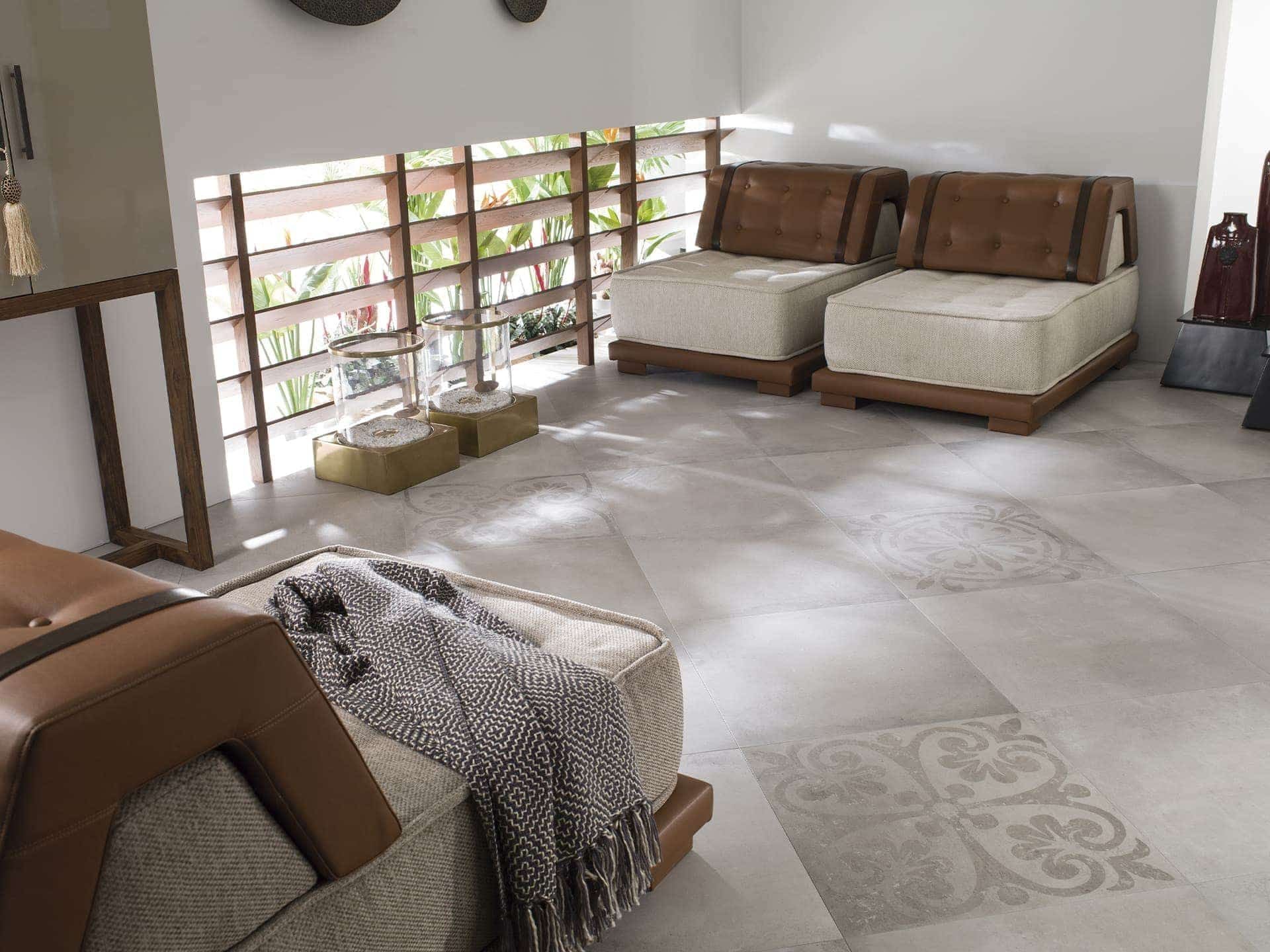 Harlem Acero Floor Tile (23x23x8.5-mm | matt)