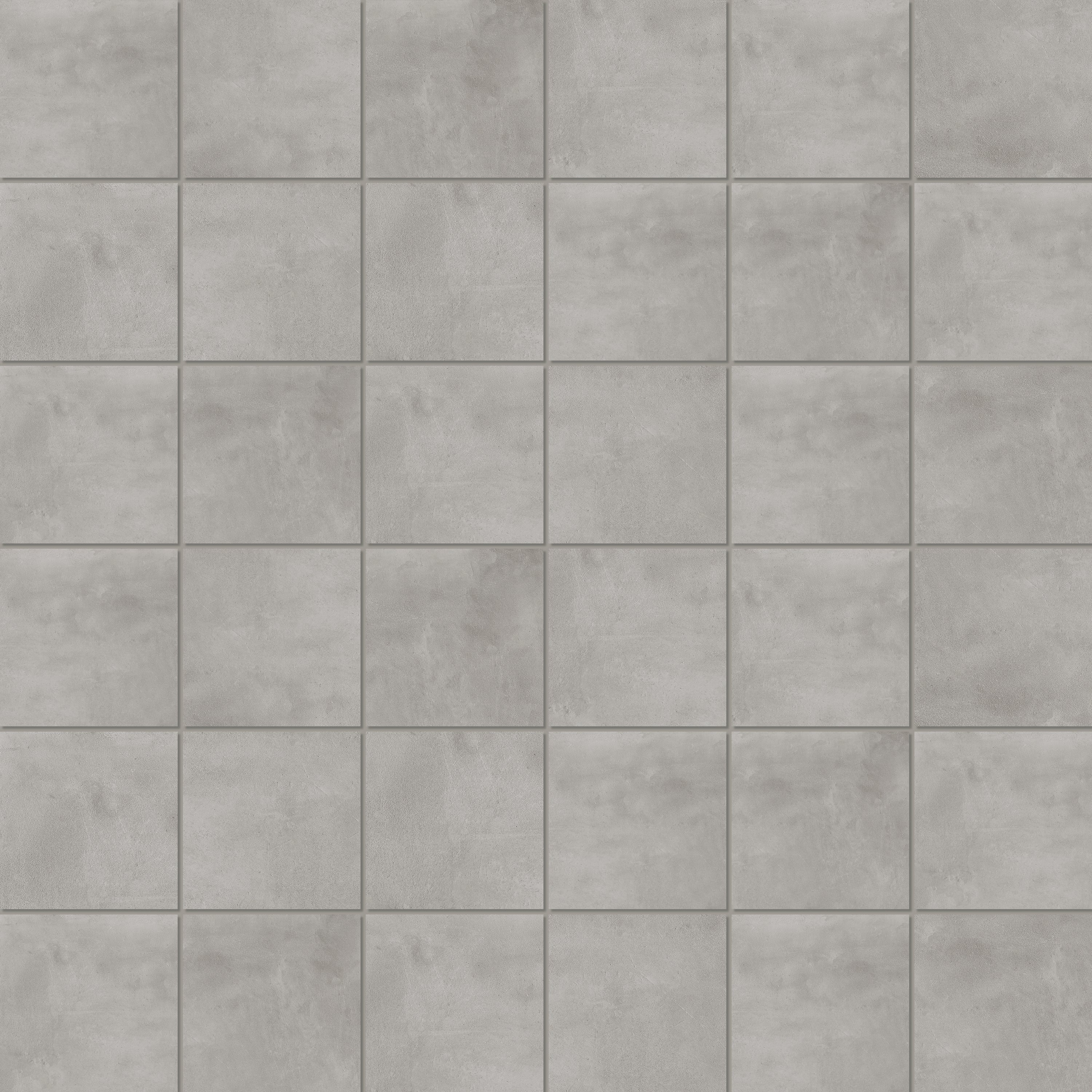 NEW YORK Concrete porcelain mosaic, top-down product view, 12"×12"×5/16" size. Premium porcelain for floors and walls.