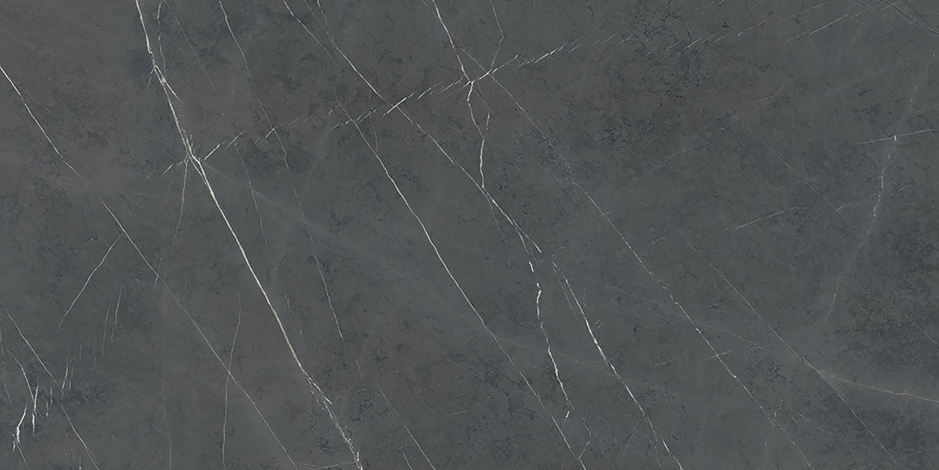 Level Marmi Nero Imperiale porcelain field tile by Emil, naturale finish, 63 25/32"x127 9/16"x12-mm size. Premium Italian porcelain for floors and walls.