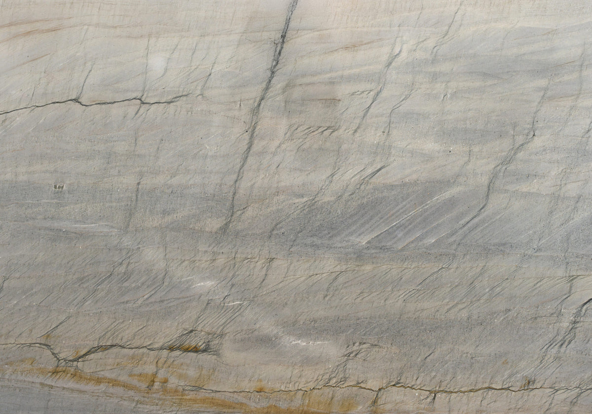 Designer's Choice Meridian quartzite slabs, top-down product view. Premium quartzite for floors and walls.