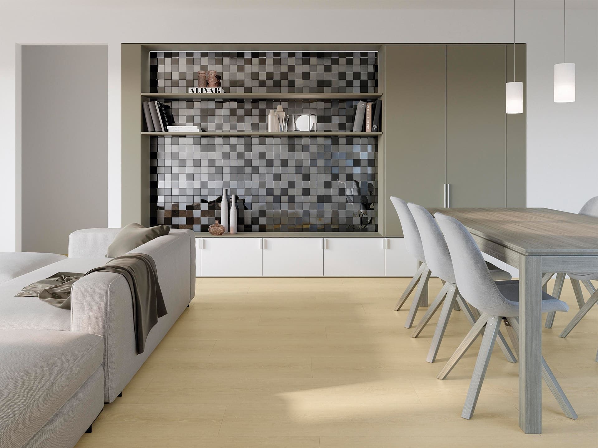 Metal Acero Anthracite 3D Cubes Mosaic (12x12 | matt-gloss)