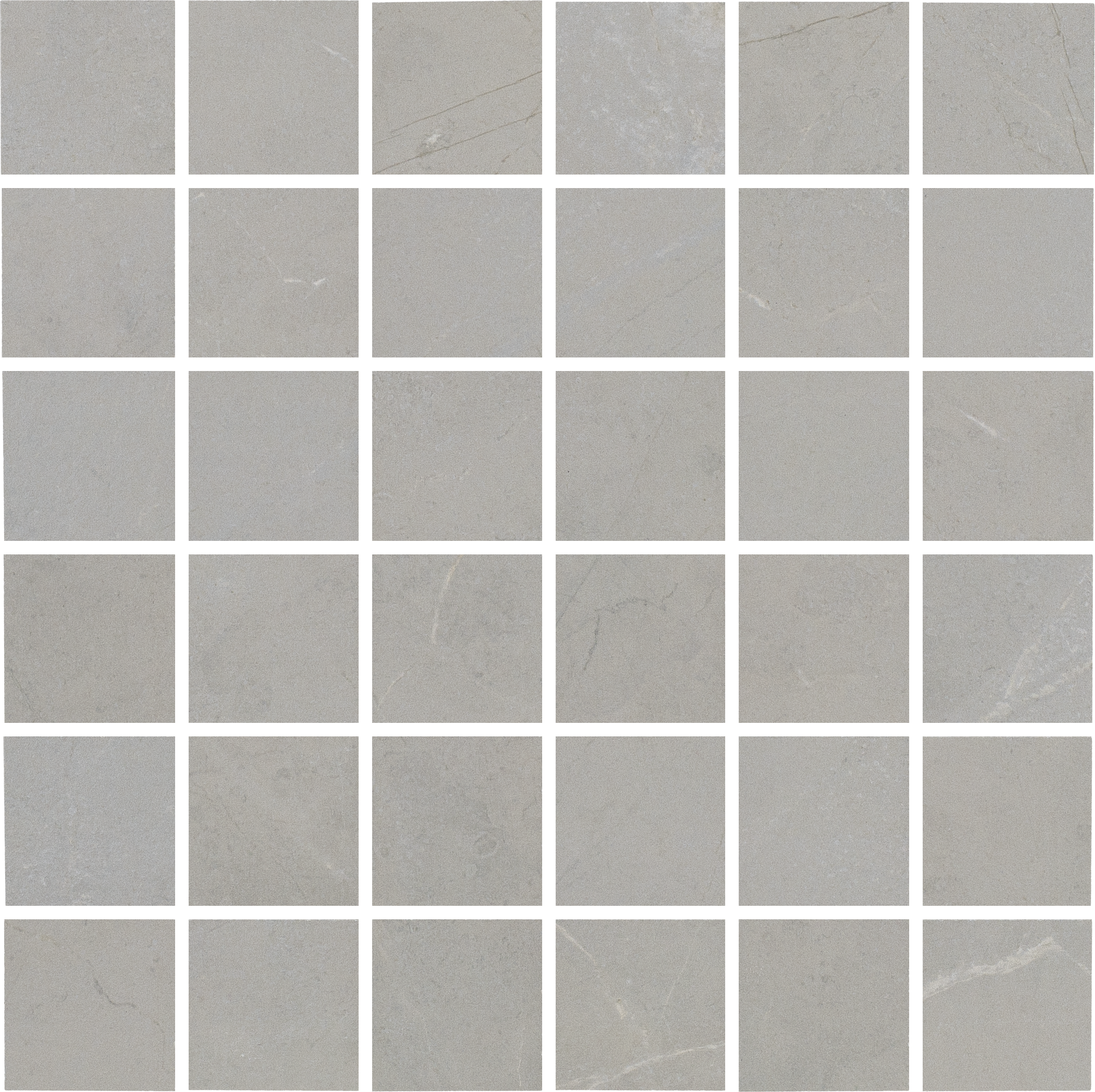 COBBLESTONE CADENCE: Pewter Presto Straight Stack 2X2 Mosaic (12"x12"x9-mm | natural | rectified)