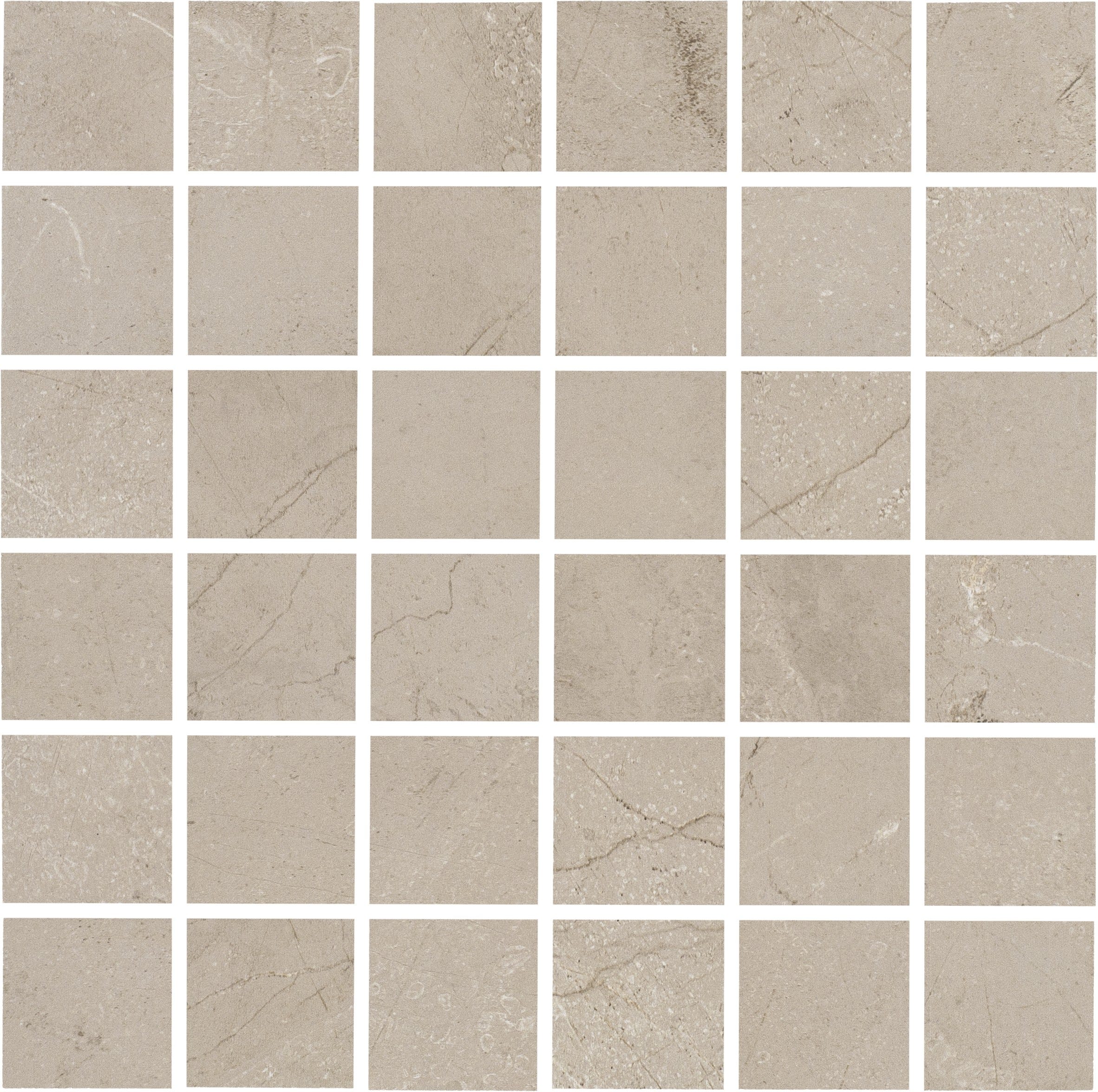 COBBLESTONE CADENCE: Caramel Crescendo Straight Stack 2X2 Mosaic (12"x12"x9-mm | natural | rectified)