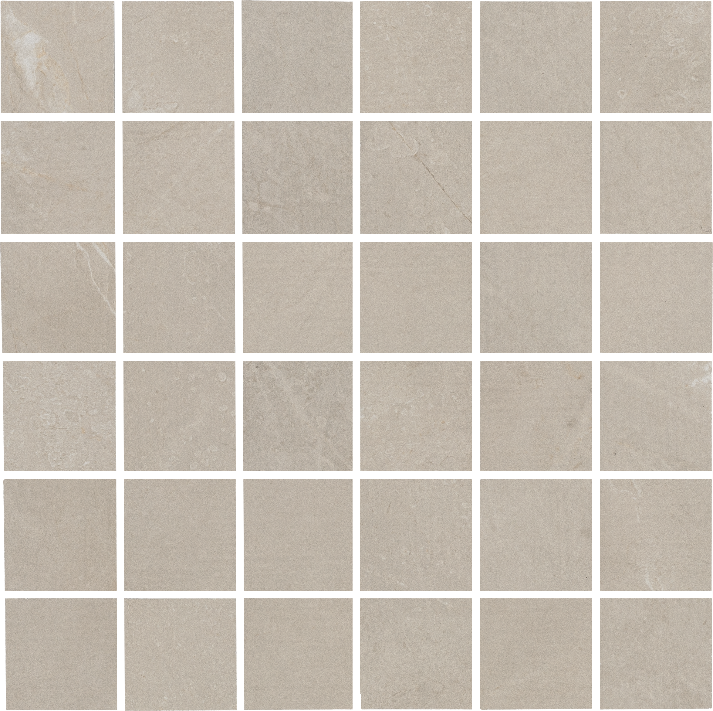 COBBLESTONE CADENCE: Champagne Chorus Straight Stack 2X2 Mosaic (12"x12"x9-mm | natural | rectified)