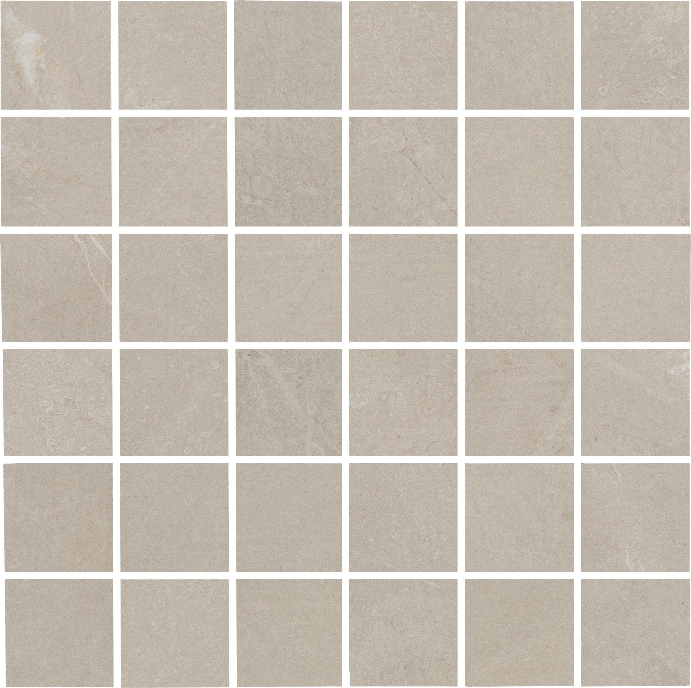 COBBLESTONE CADENCE: Champagne Chorus Straight Stack 2X2 Mosaic (12"x12"x9-mm | natural | rectified)