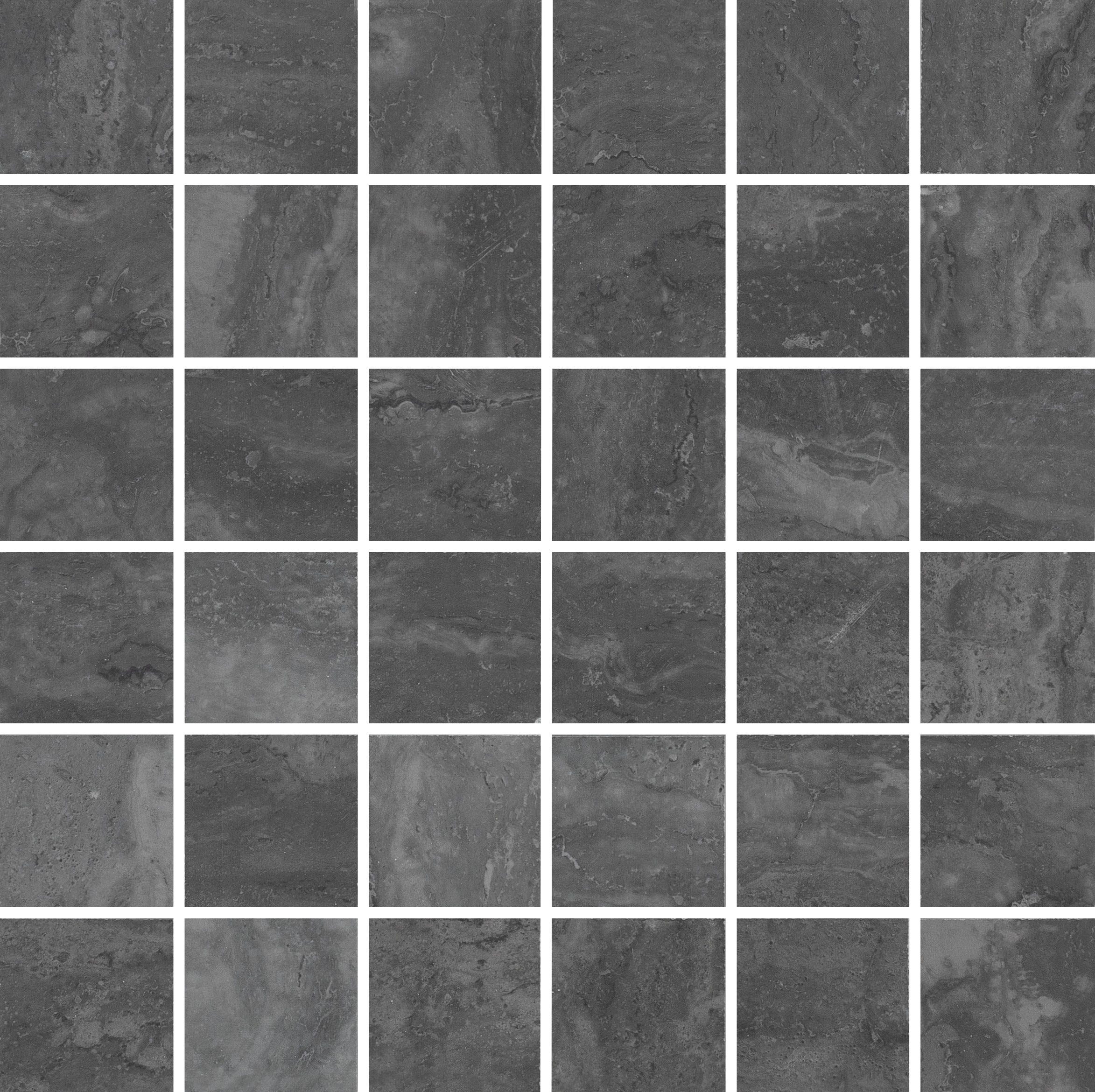 MYSTIC METROPOLIS: Metropolitan Midnight Straight Stack 2X2 Mosaic (12"x12"x8-mm | natural | rectified)