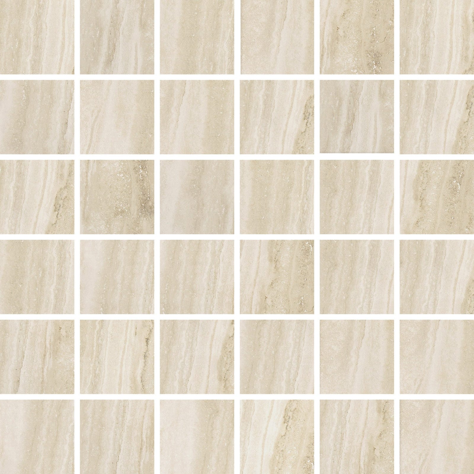 NAVONA NUANCE: Bianco Breath Straight Stack 2X2 Mosaic (12"x12"x8-mm | polished | rectified)