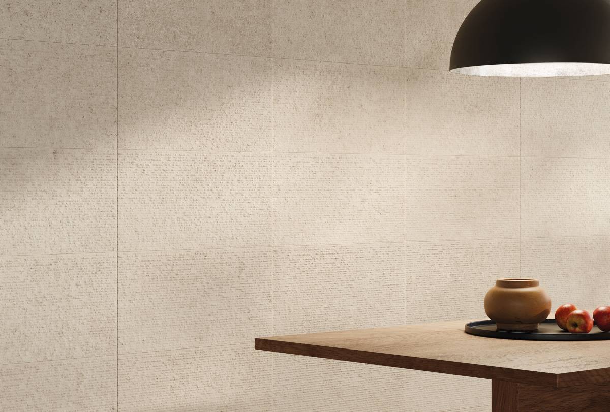 Veneer World Atelier Mood Limestone porcelain wall veneer, product image 2, 12"×24"×11/32" size. Premium porcelain for floors and walls.