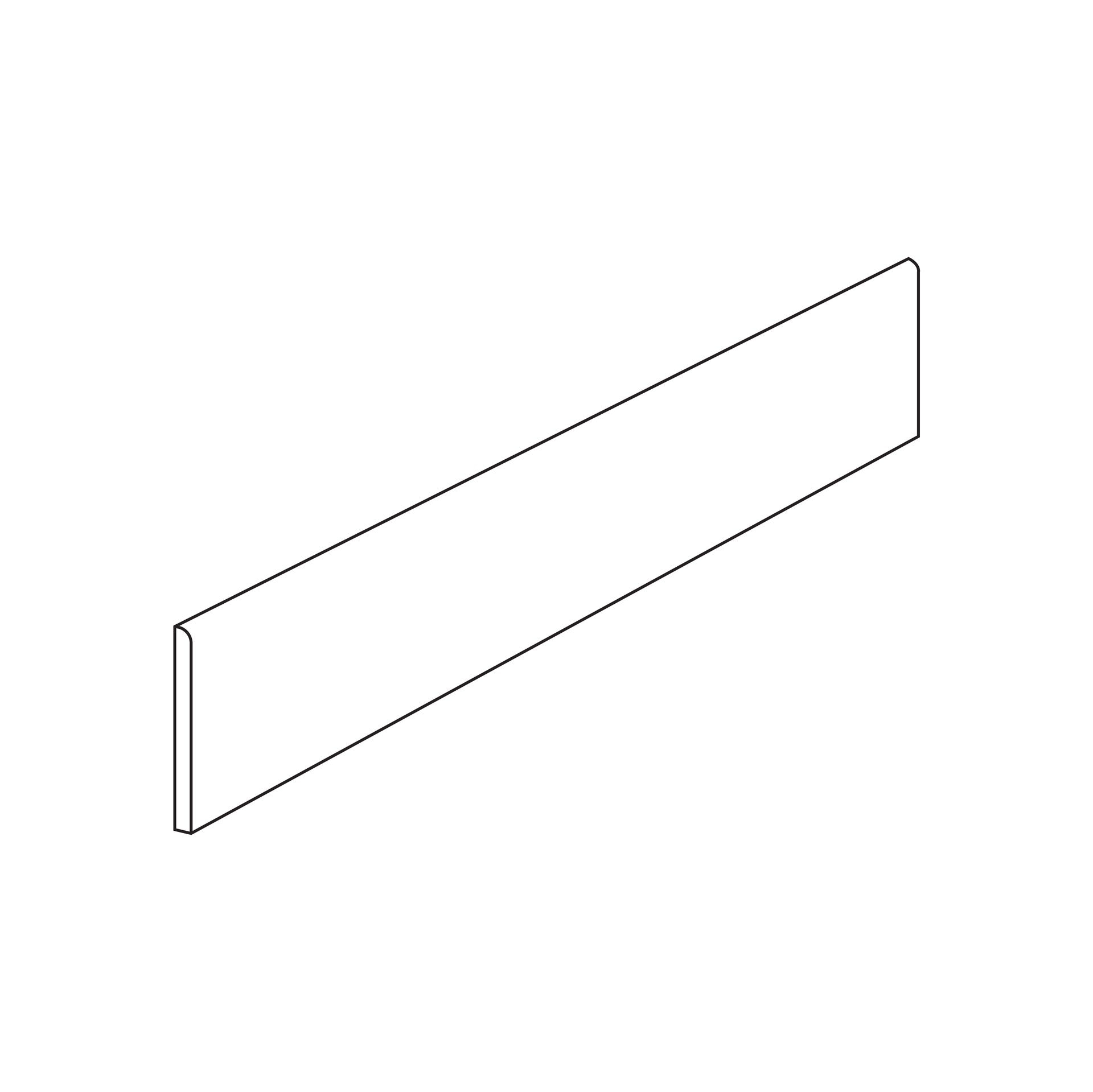 CARIOCA CANVAS: Copper Carnival Bullnose Trim (3"x12"x8-mm | natural | rectified)