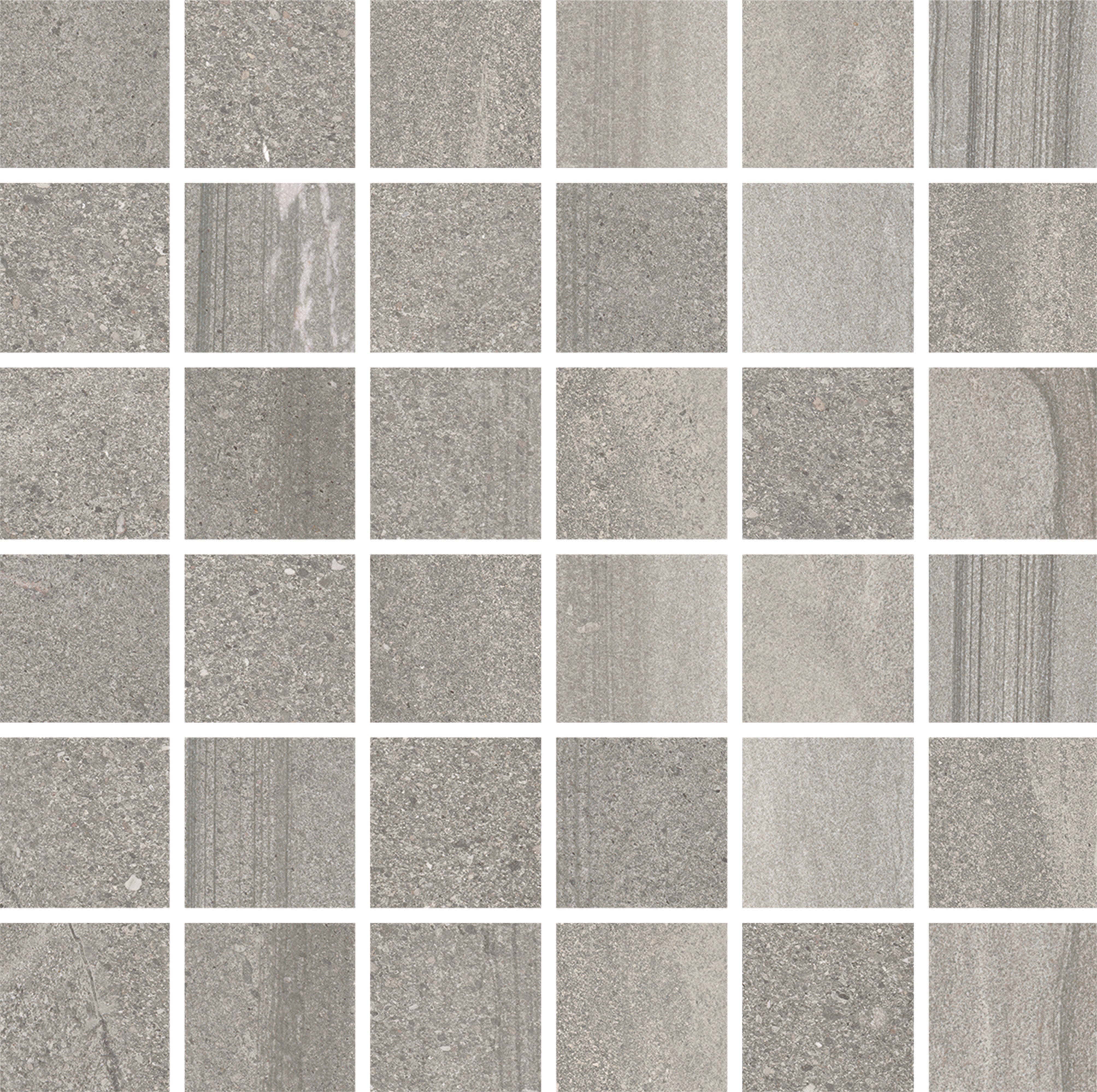 SILHOUETTE SANDS: Chateau Shadows Straight Stack 2X2 Mosaic (12"x12"x8-mm | natural | rectified)