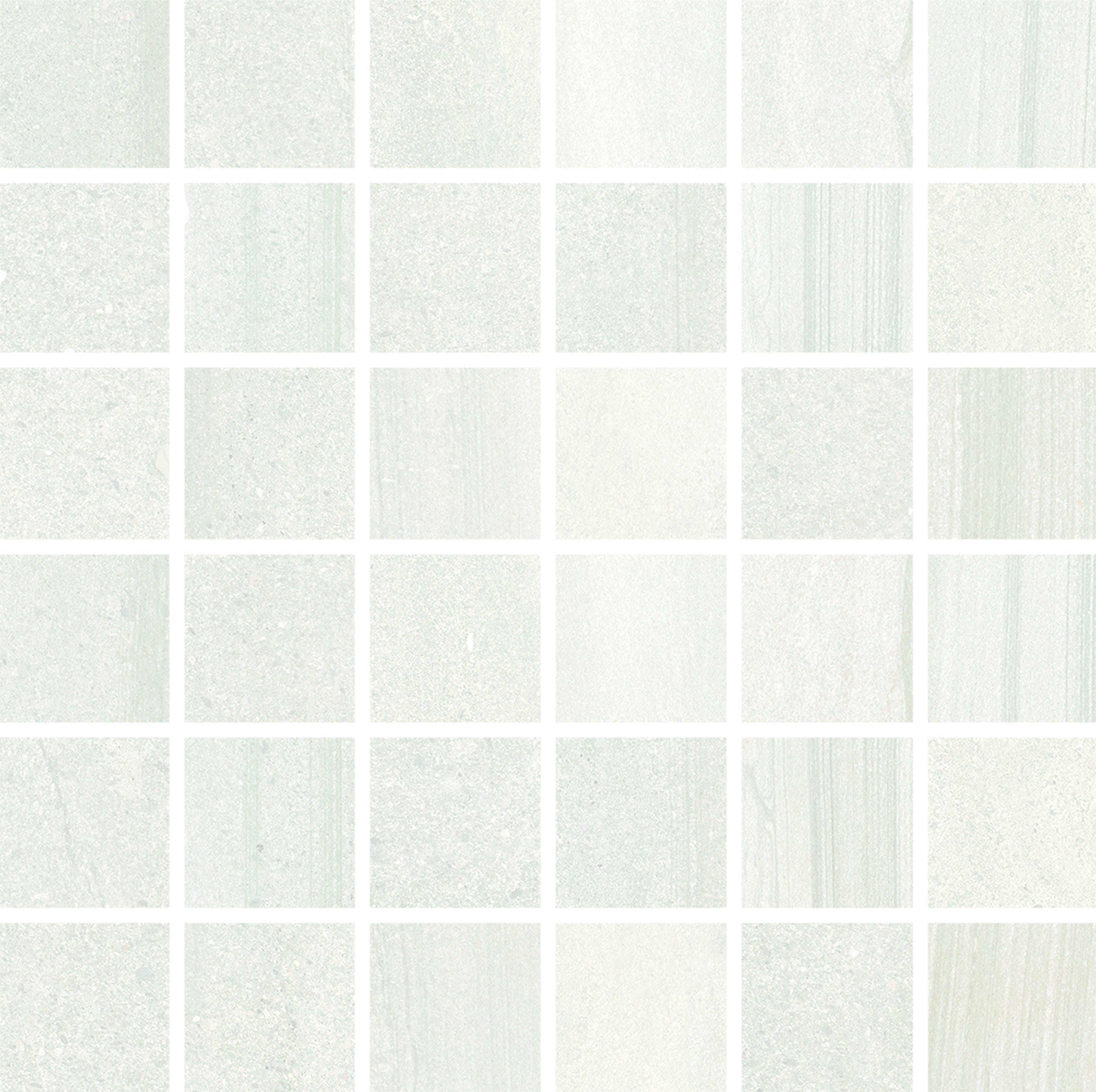 SILHOUETTE SANDS: Marshmallow Bliss Straight Stack 2X2 Mosaic (12"x12"x8-mm | natural | rectified)