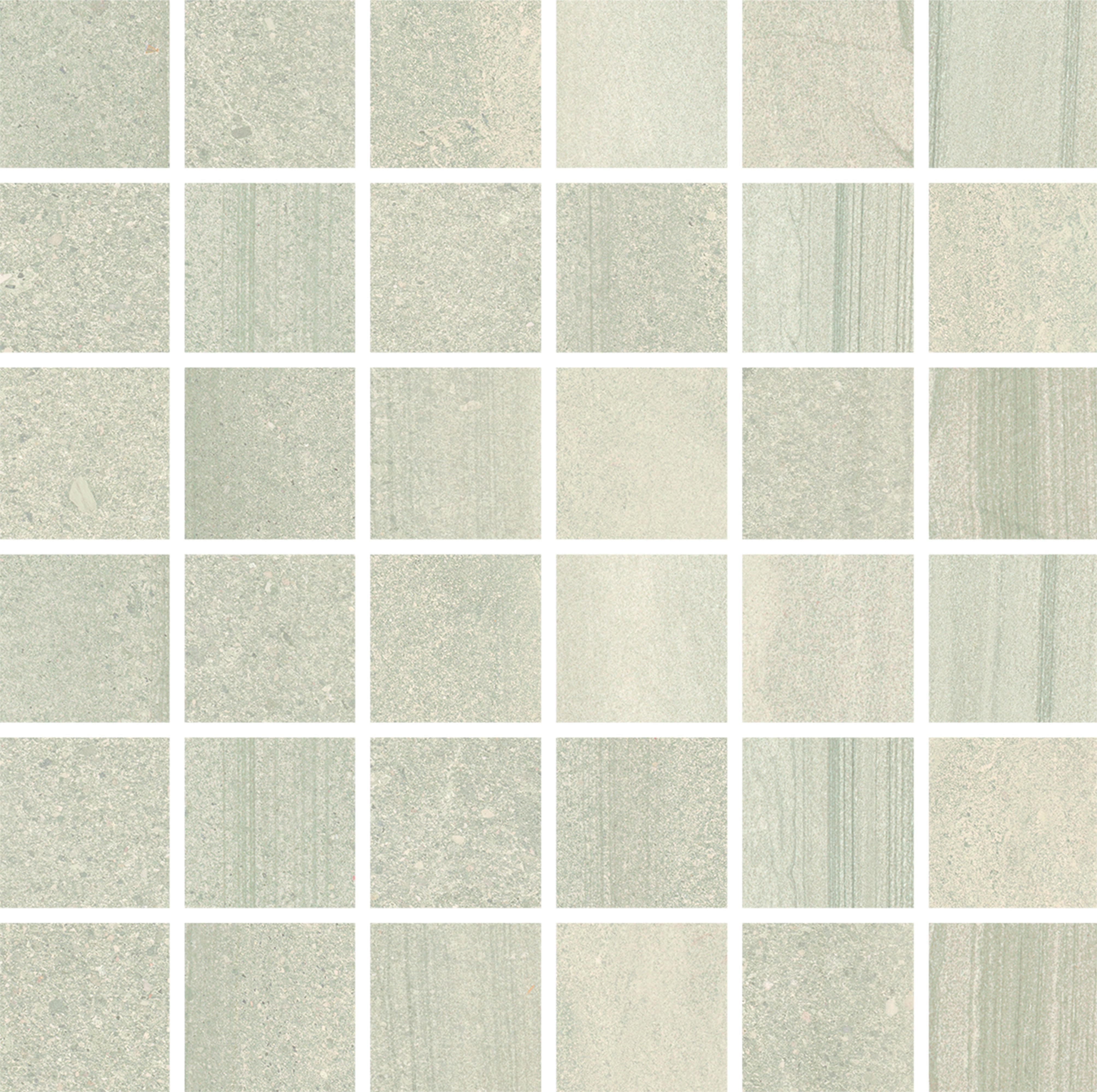 SILHOUETTE SANDS: Pearl Oasis Straight Stack 2X2 Mosaic (12"x12"x8-mm | natural | rectified)