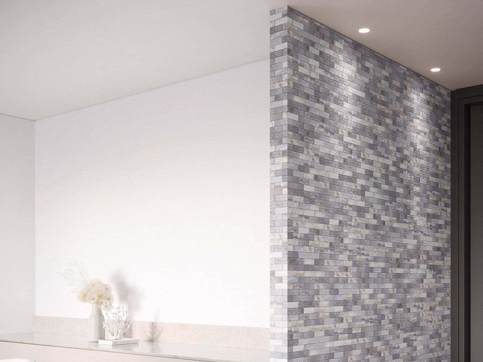 World Gray Amsterdam Brick Mosaic (12x12x10-mm | matt)