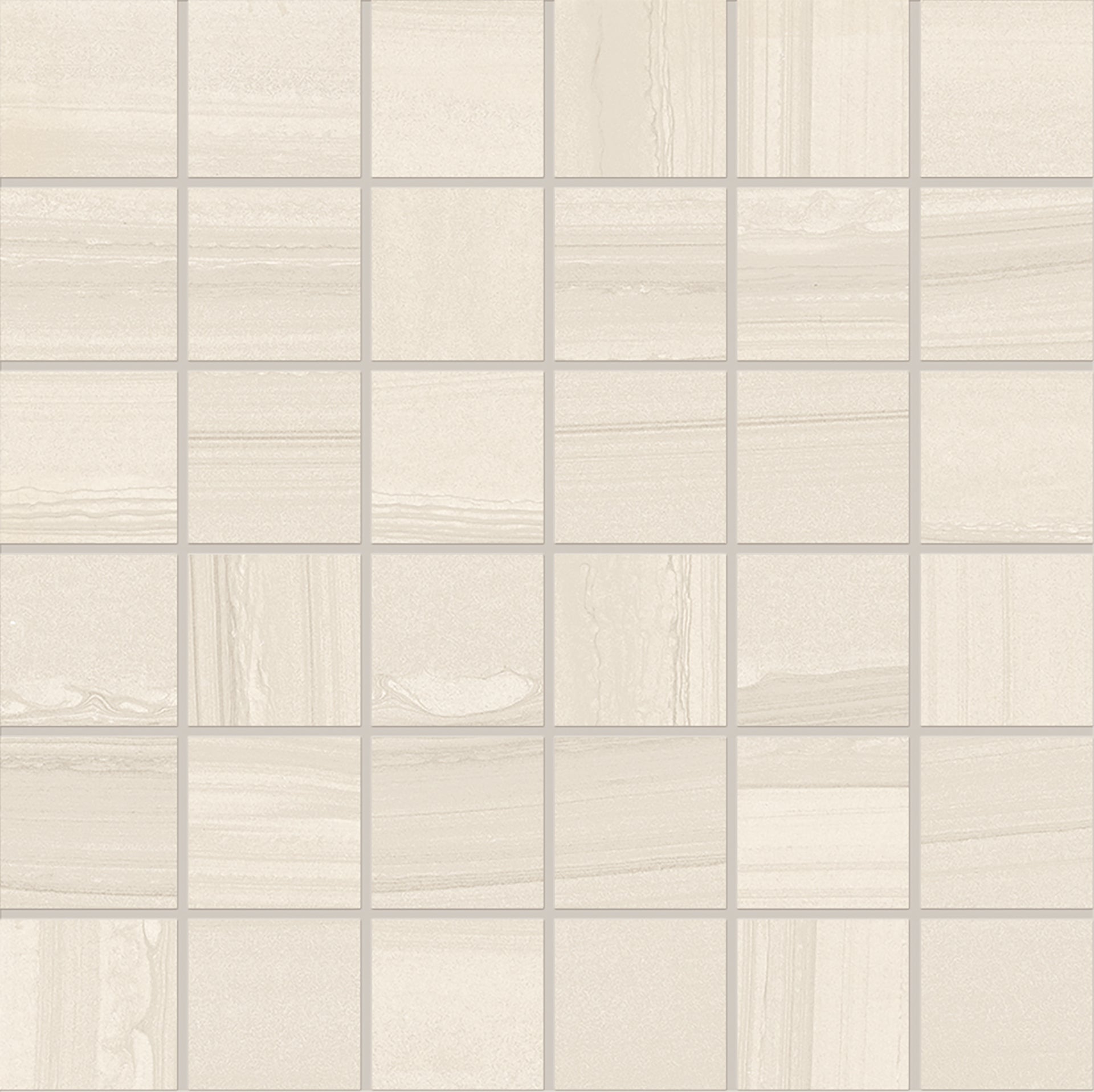 Varana Stone Beige porcelain mosaic tile by Emil, 1 15/16"x1 15/16"x9-mm size. Premium Italian porcelain for floors and walls.