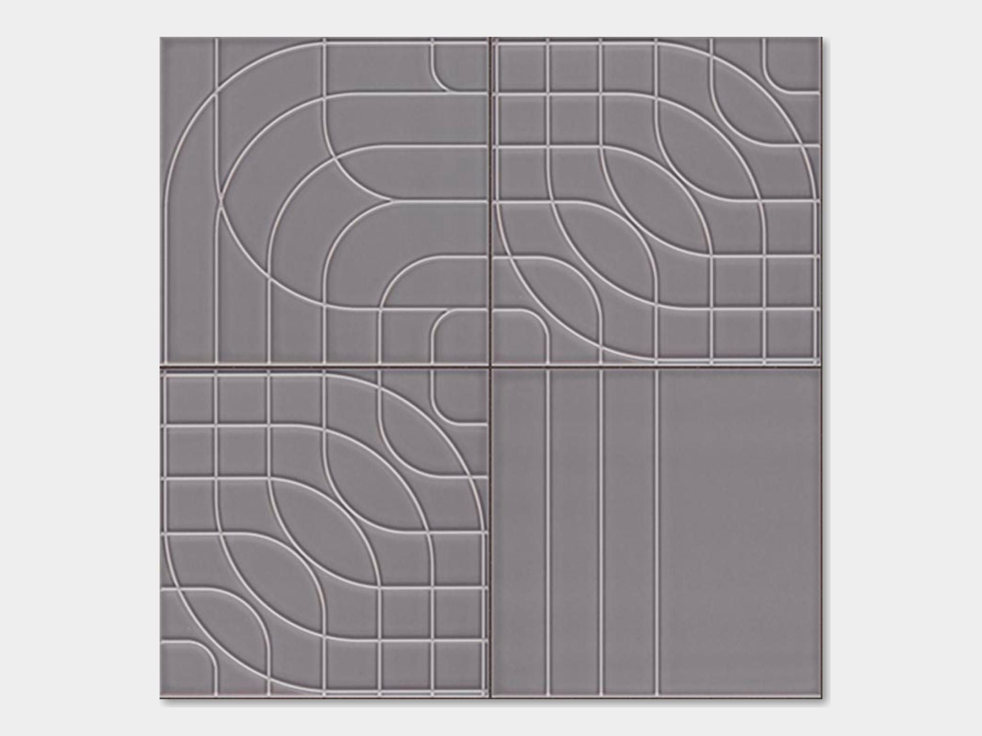 Metropolitan Steel Deco Wall Tile (8x8 | gloss)