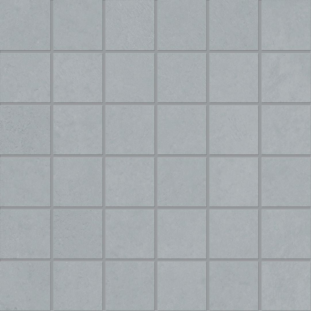 Pigmento GRIGIO AVIO porcelain mosaic tile by Emil, silktech finish, 12"x12" size. Premium Italian porcelain for floors and walls.