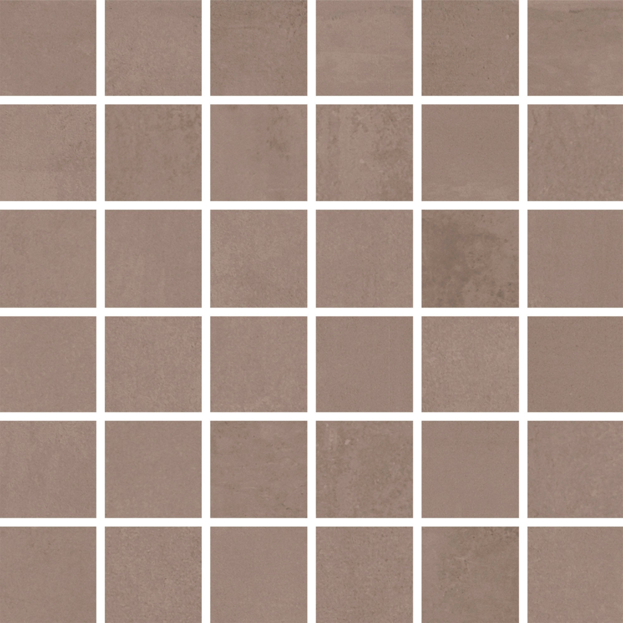 PRISTINE ELEGANCE: Clay Craftsmanship Straight Stack 2X2 Mosaic (12"x12"x8-mm | natural | rectified)