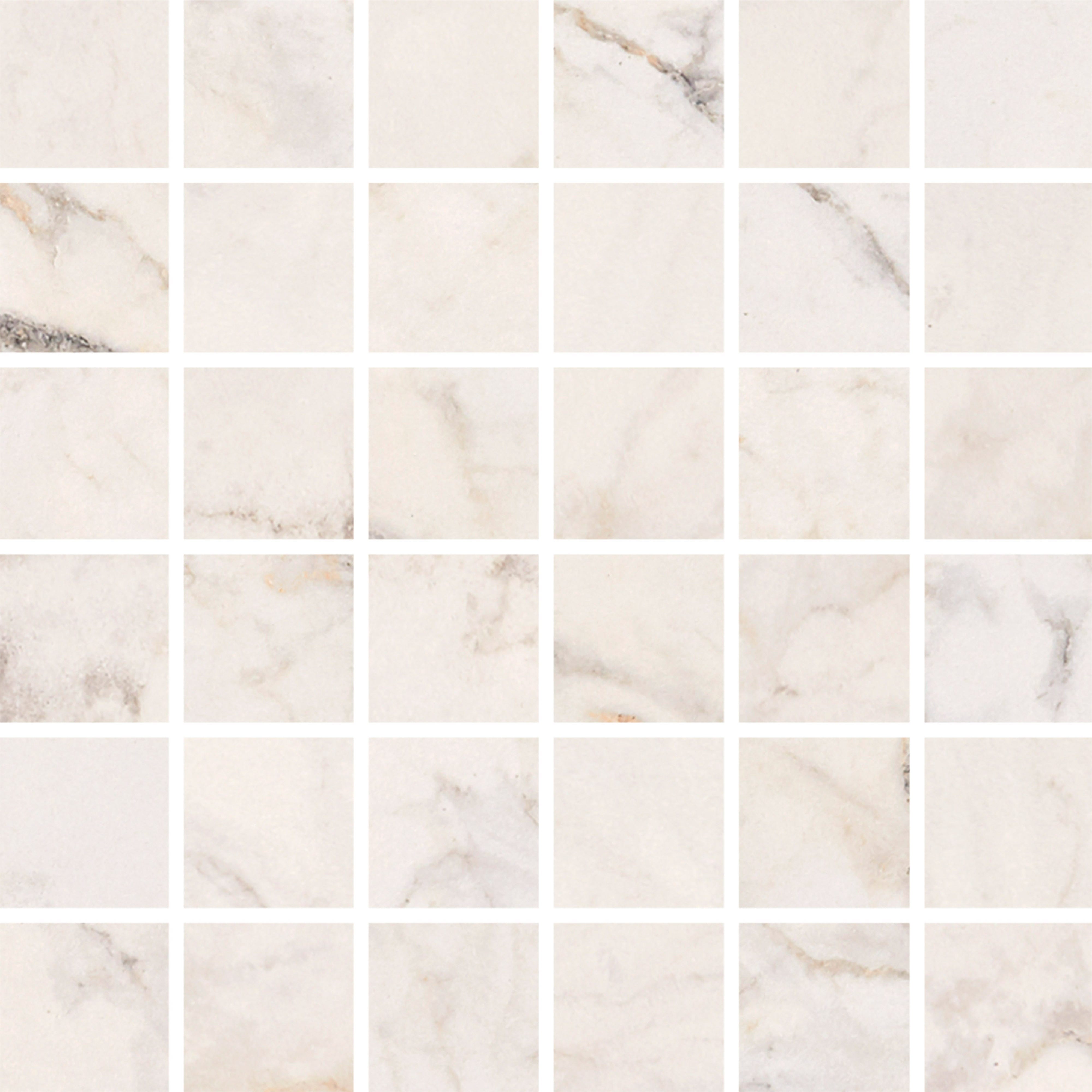 GOLDEN APUAN: Apuan Sunrise Straight Stack 2X2 Mosaic (12"x12"x8-mm | natural | rectified)