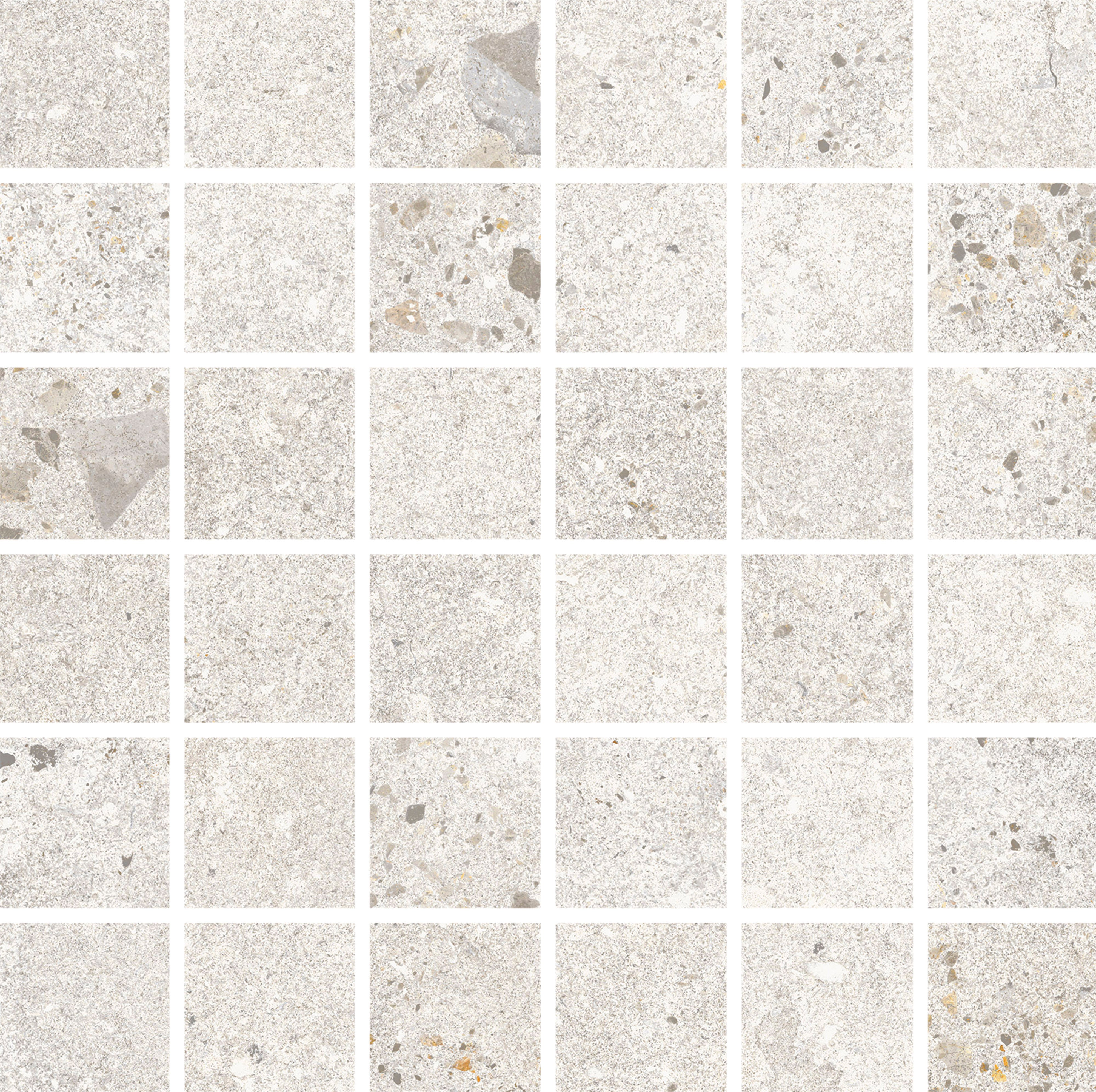 ETHEREAL ELEMENTS: Pearl Purity Straight Stack 2X2 Mosaic (12"x12"x8-mm | natural | rectified)