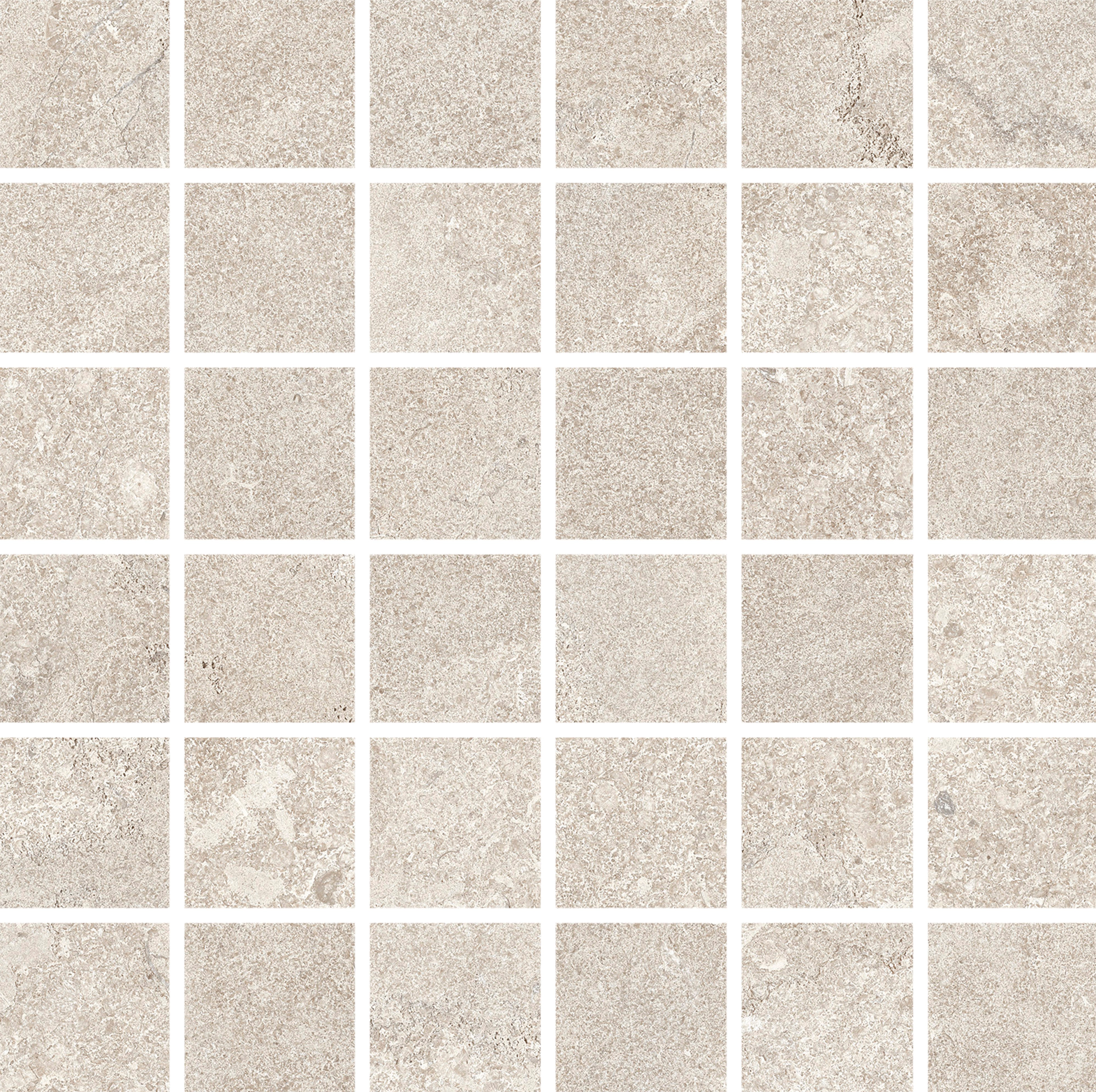 AURORA ELEGANCE: Ivory Illumination Straight Stack 2X2 Mosaic (12"x12"x8-mm | natural | rectified)