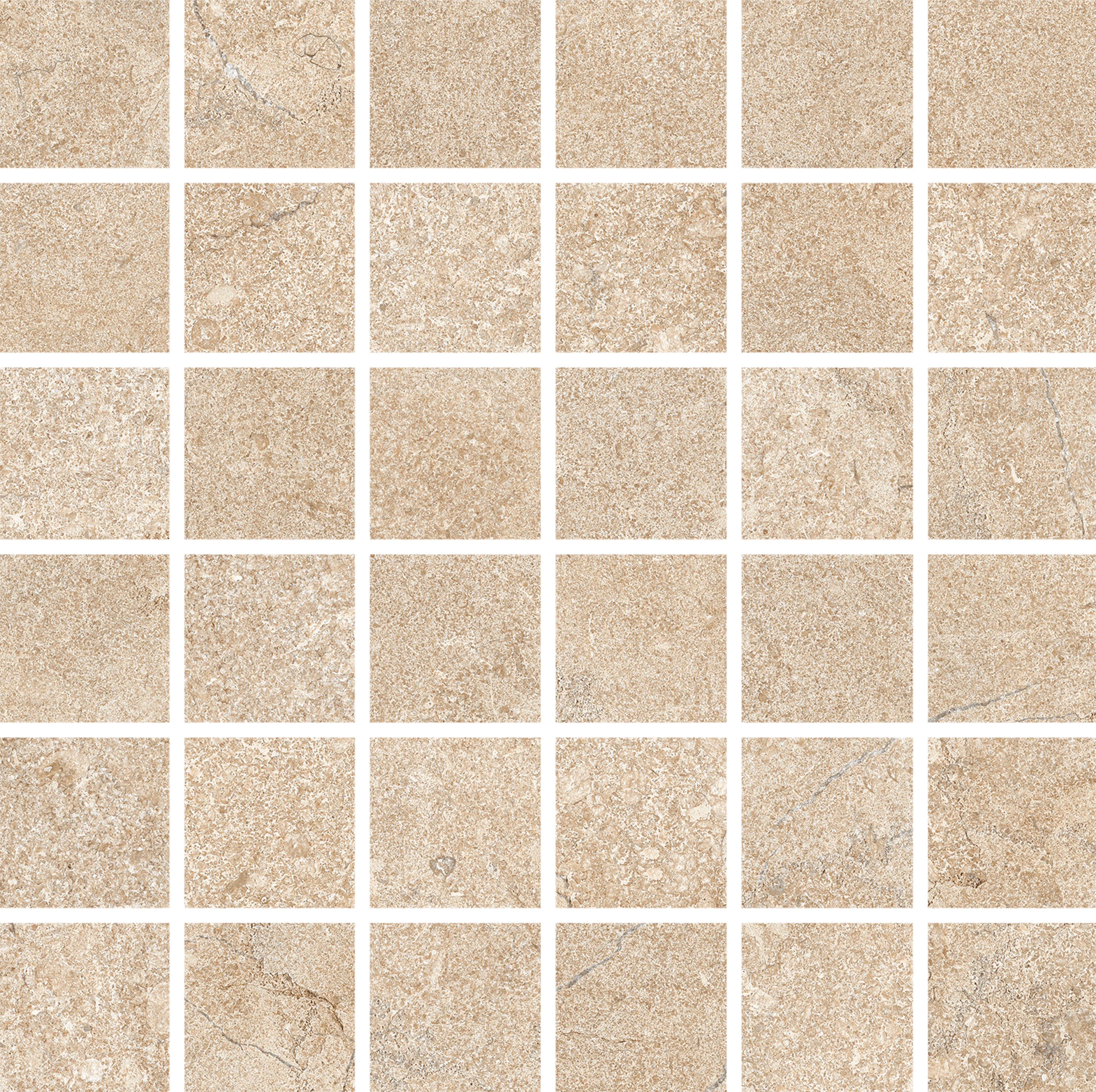 AURORA ELEGANCE: Sun-Kissed Sands Straight Stack 2X2 Mosaic (12"x12"x8-mm | natural | rectified)