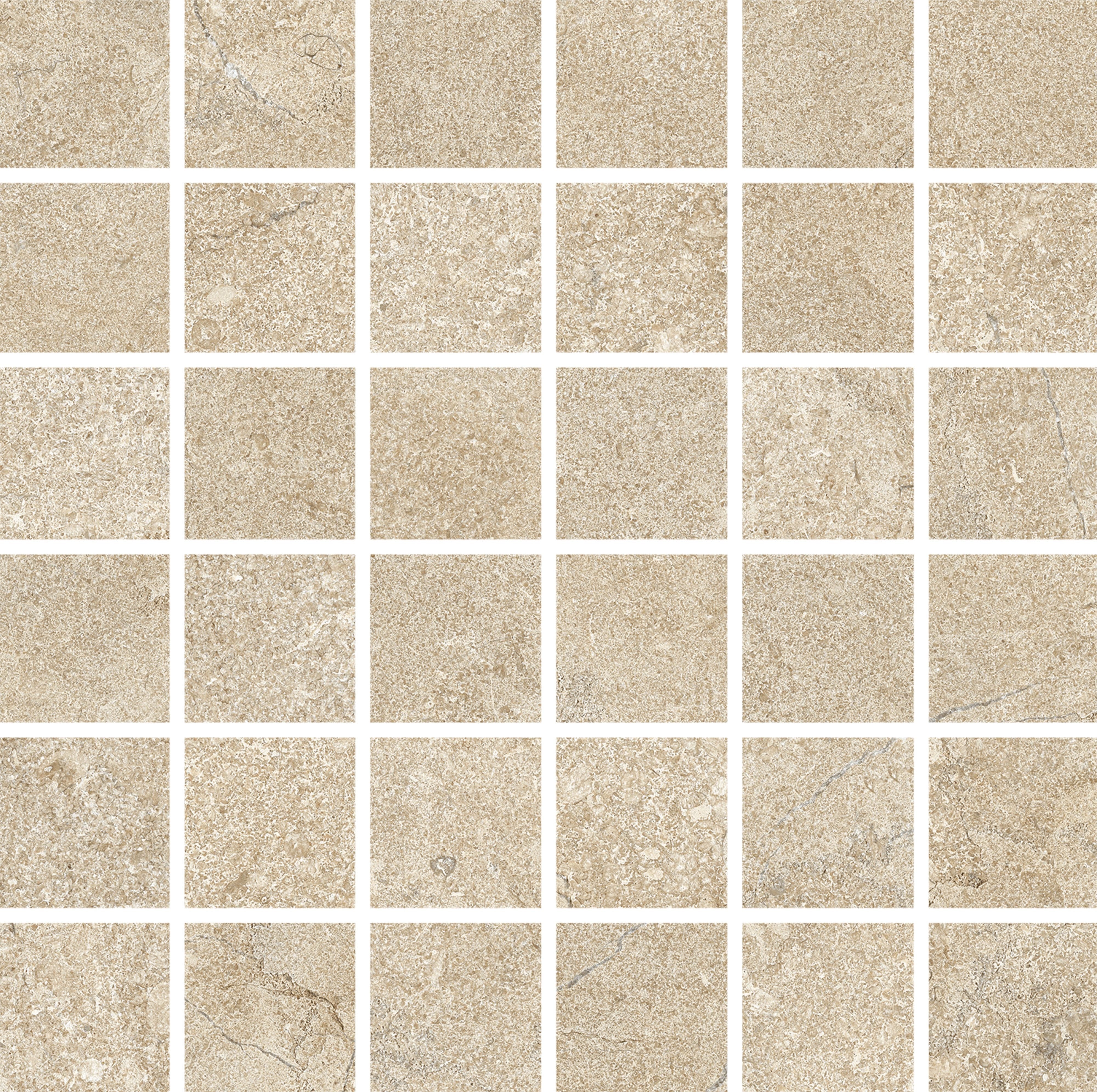 AURORA ELEGANCE: Sun-Kissed Sands Straight Stack 2X2 Mosaic (12"x12"x8-mm | natural | rectified)