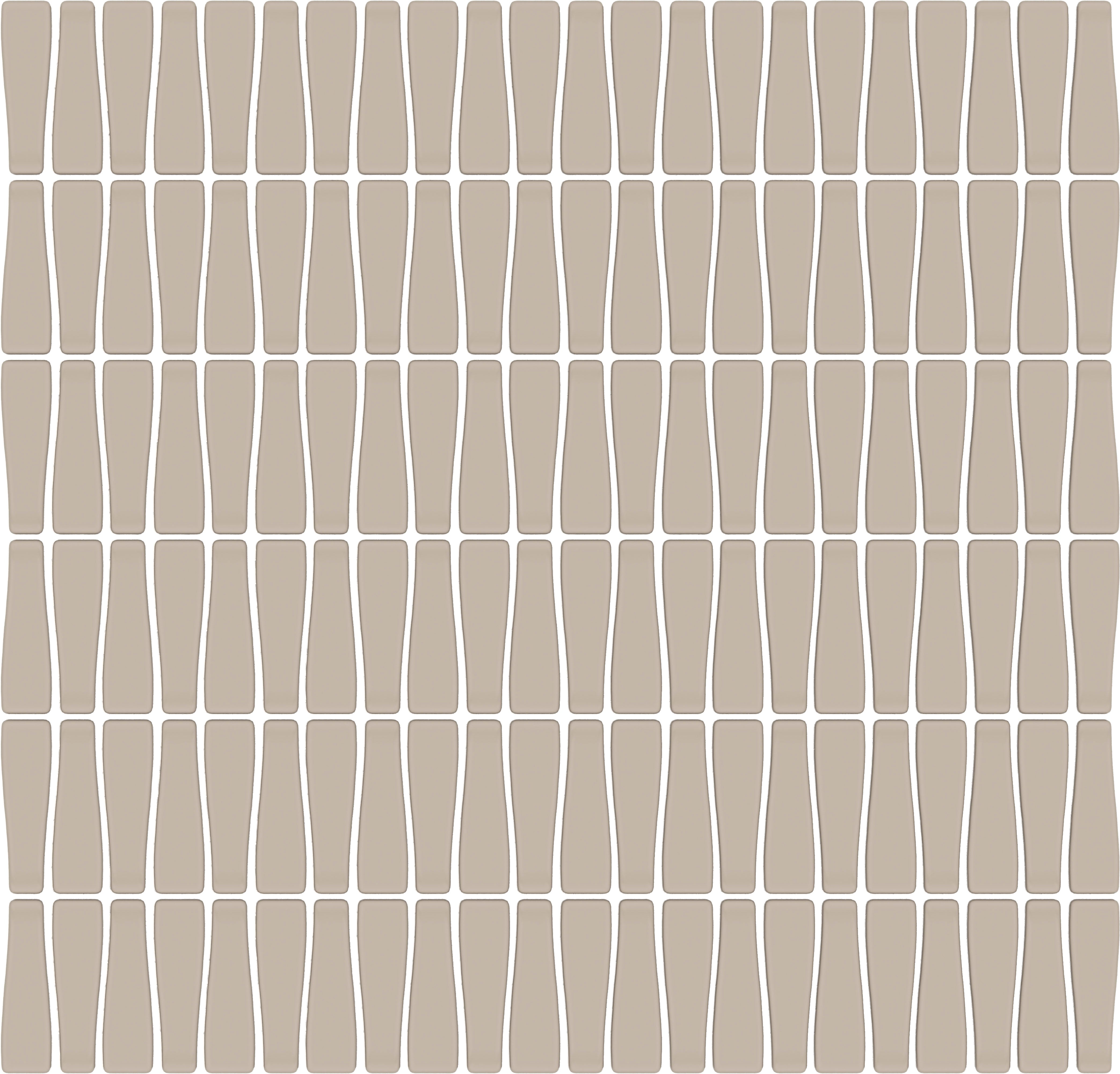 CADENCE GLASS: Barrelhouse Beige Tapered Mosaic (12"x12"x6-mm | matte | pressed)