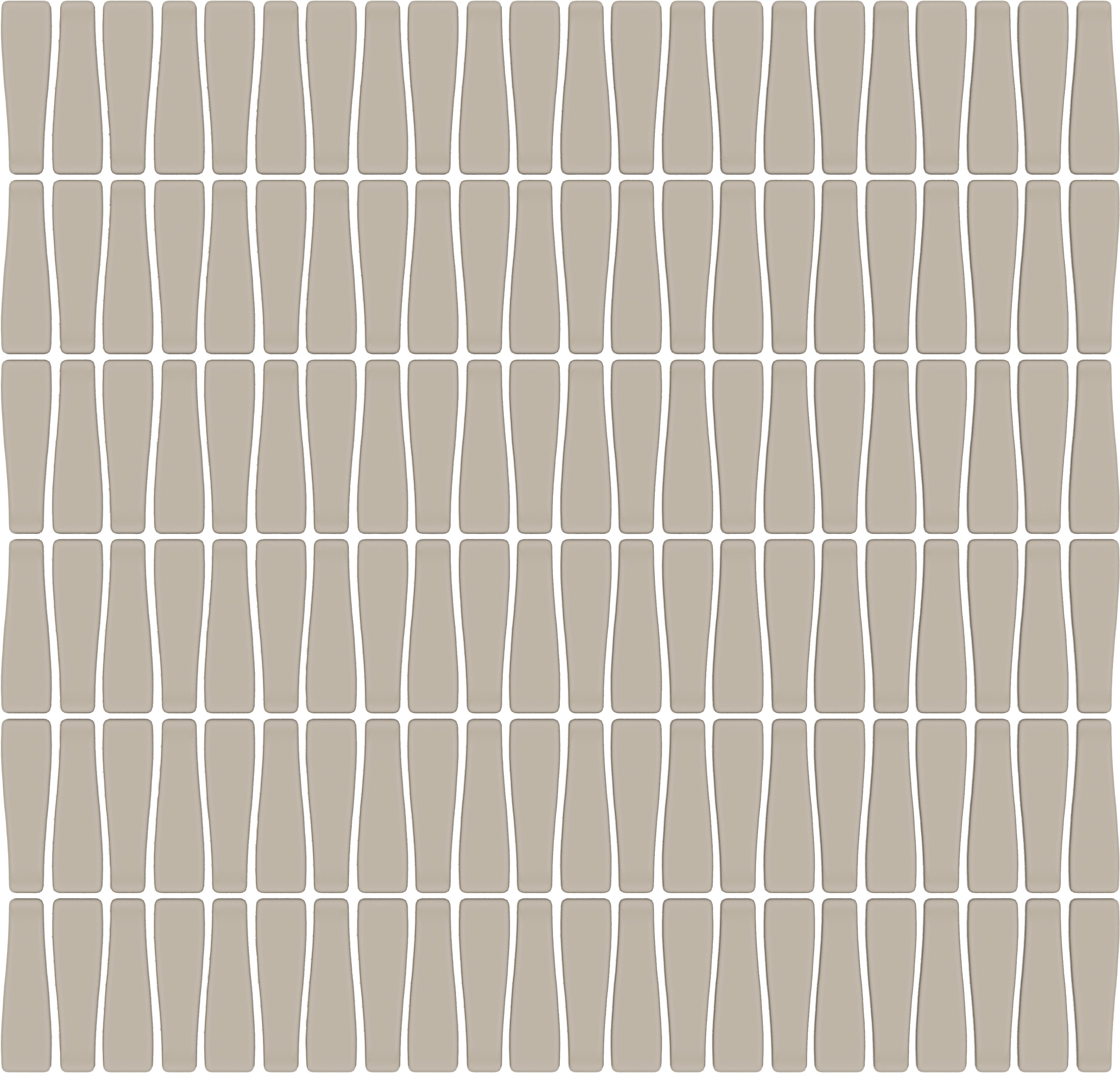CADENCE GLASS: Barrelhouse Beige Tapered Mosaic (12"x12"x6-mm | matte | pressed)