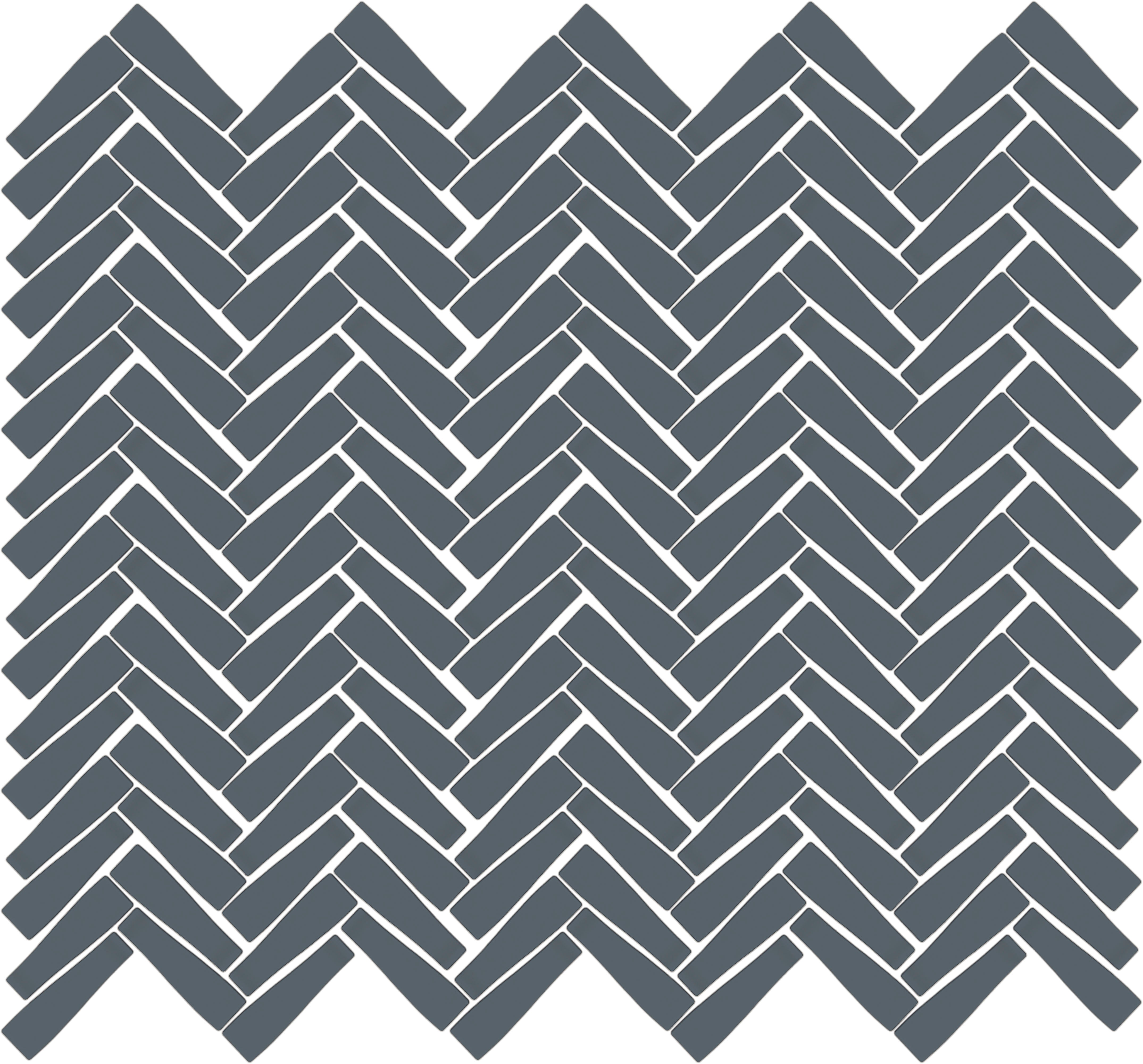 CADENCE GLASS: Twilight Groove Herringbone Mosaic (11"x11"x6-mm | matte | pressed)