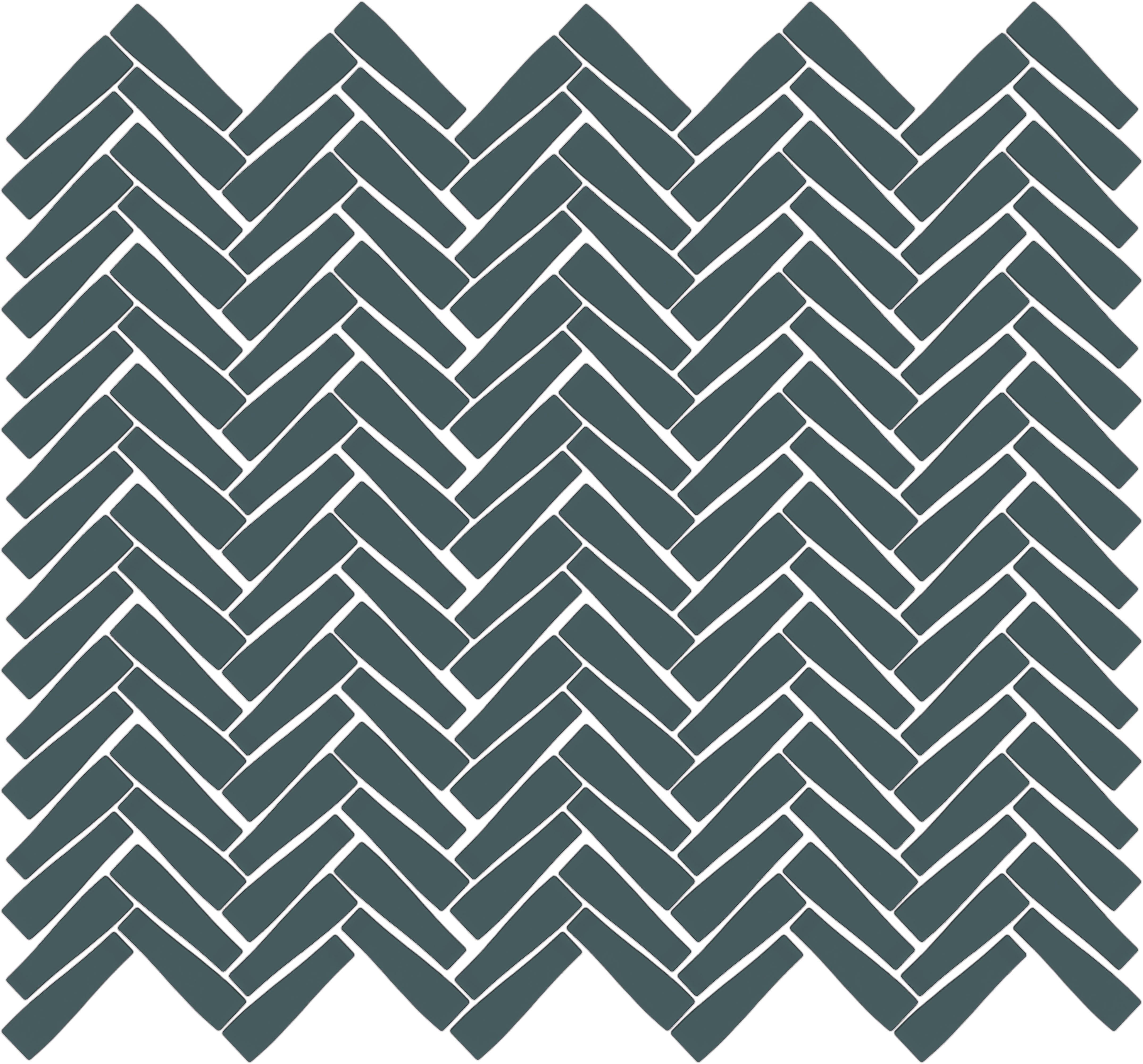 CADENCE GLASS: River Harmony Herringbone Mosaic (11"x11"x6-mm | matte | pressed)