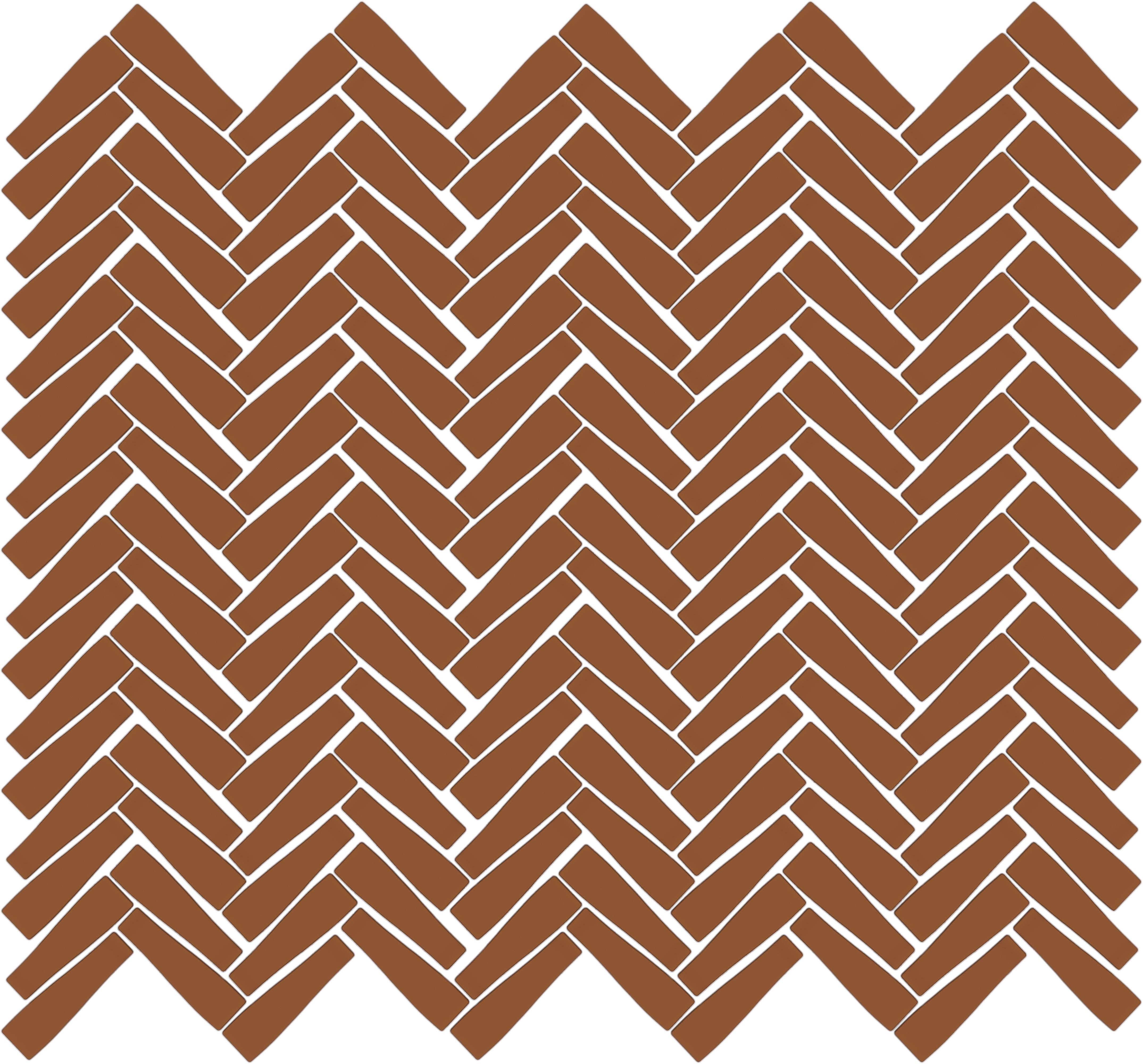 CADENCE GLASS: Sunset Riff Herringbone Mosaic (11"x11"x6-mm | matte | pressed)