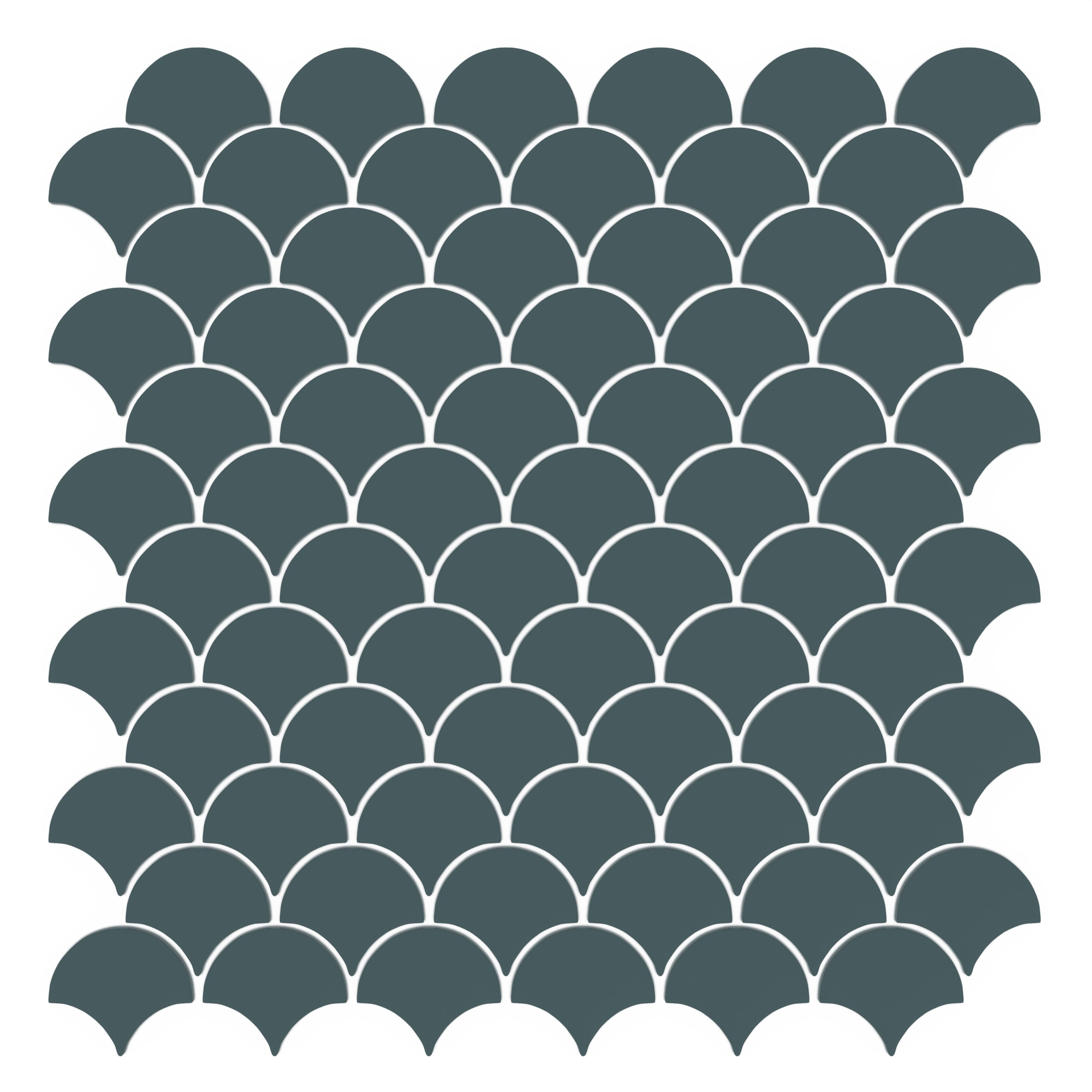 CADENCE GLASS: River Harmony Scales Mosaic (11"x12"x6-mm | matte | pressed)