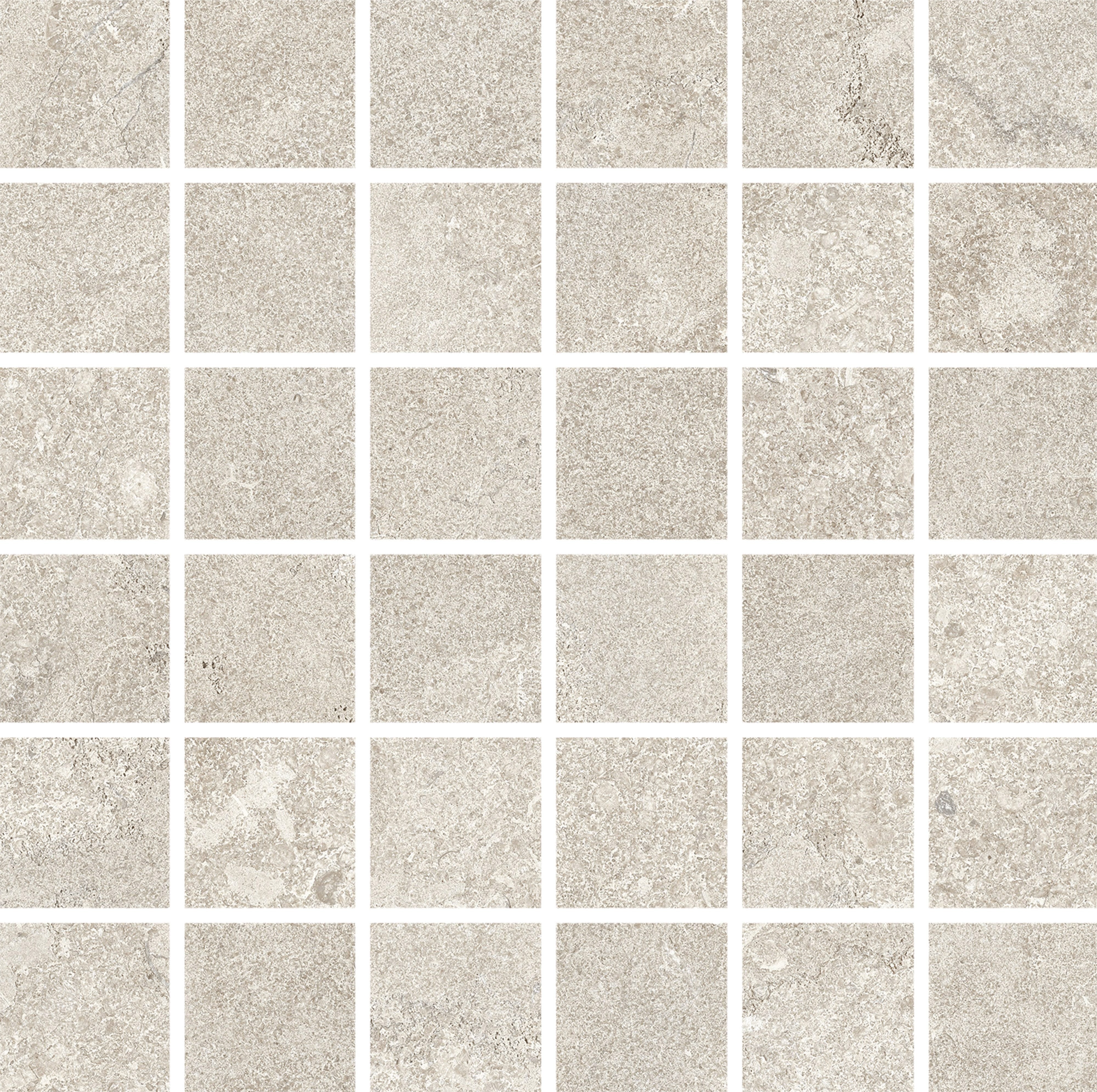 AURORA ELEGANCE: Ivory Illumination Straight Stack 2X2 Mosaic (12"x12"x8-mm | polished | rectified)