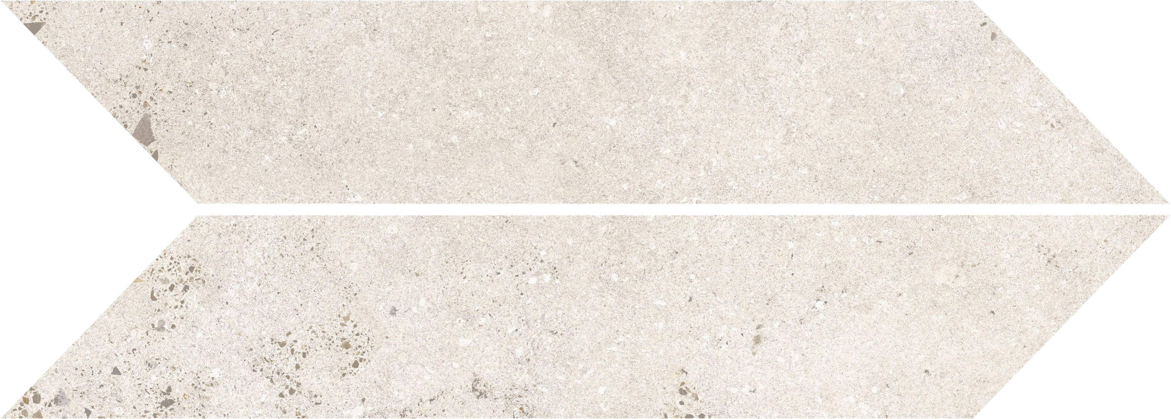 ETHEREAL ELEMENTS: Pearl Purity Chevron Mosaic (2 1/2"x15"x8-mm | natural | rectified)