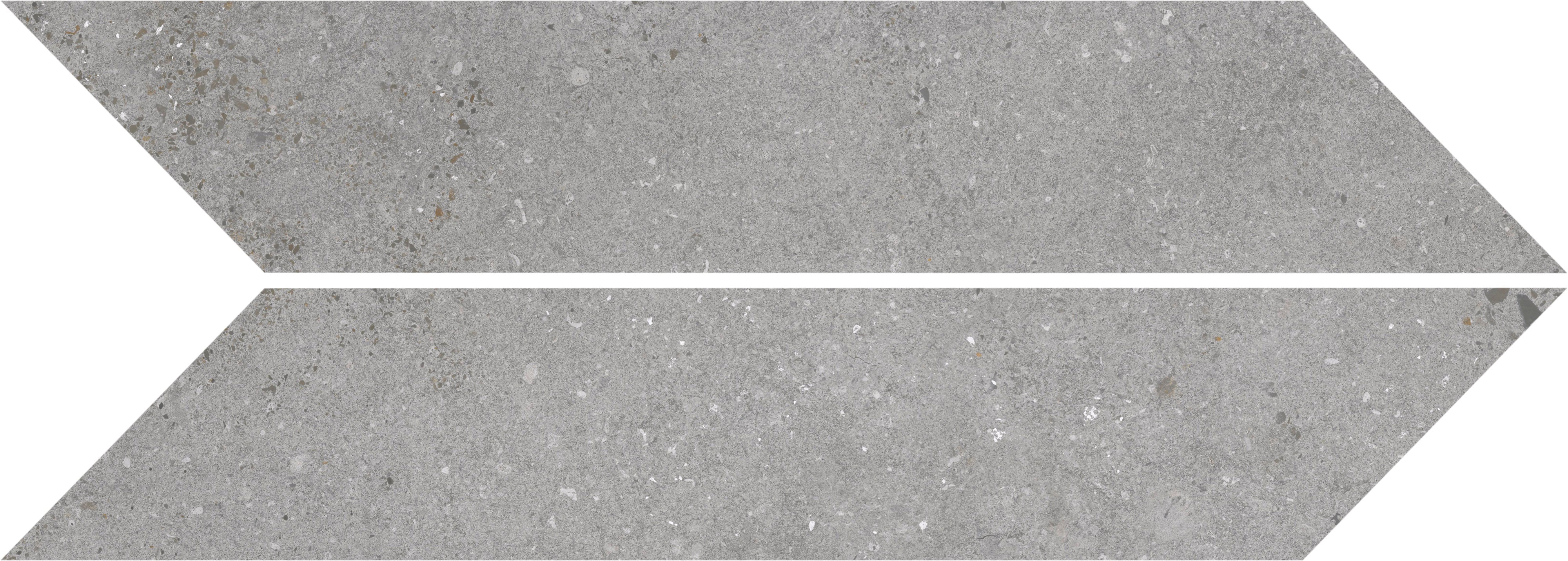 ETHEREAL ELEMENTS: Silver Serenity Chevron Mosaic (2 1/2"x15"x8-mm | natural | rectified)