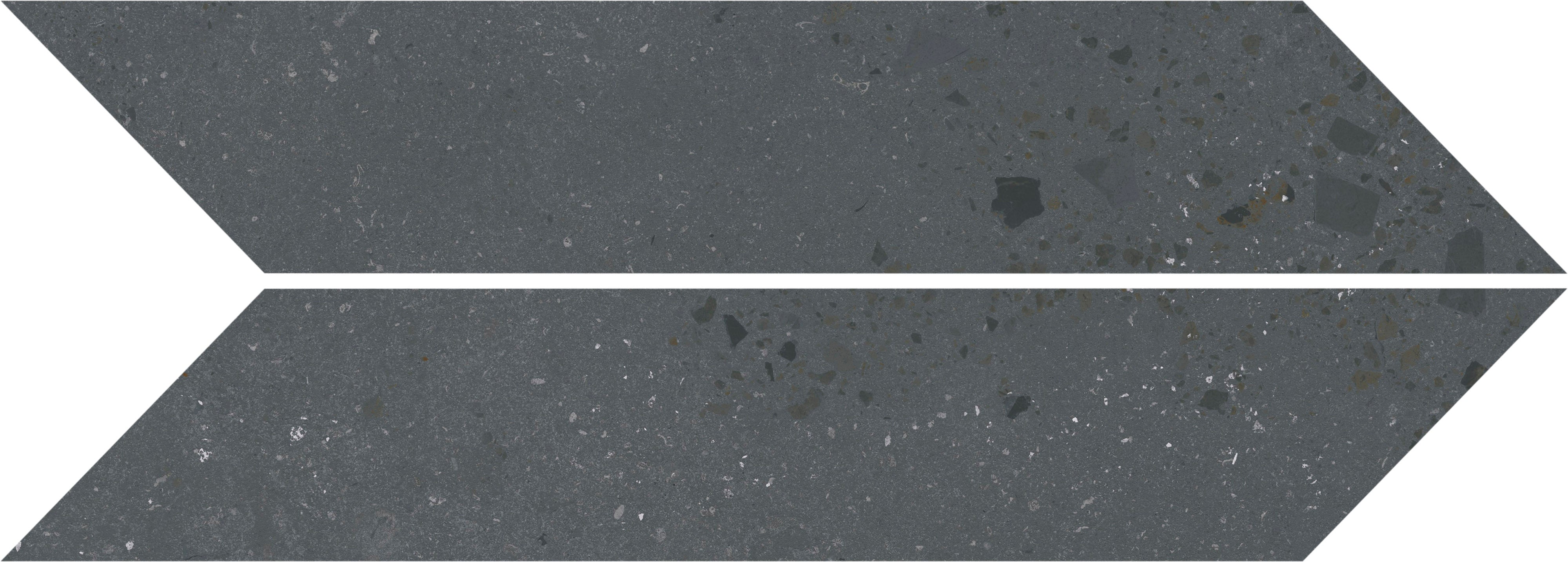 ETHEREAL ELEMENTS: Onyx Oasis Chevron Mosaic (2 1/2"x15"x8-mm | natural | rectified)