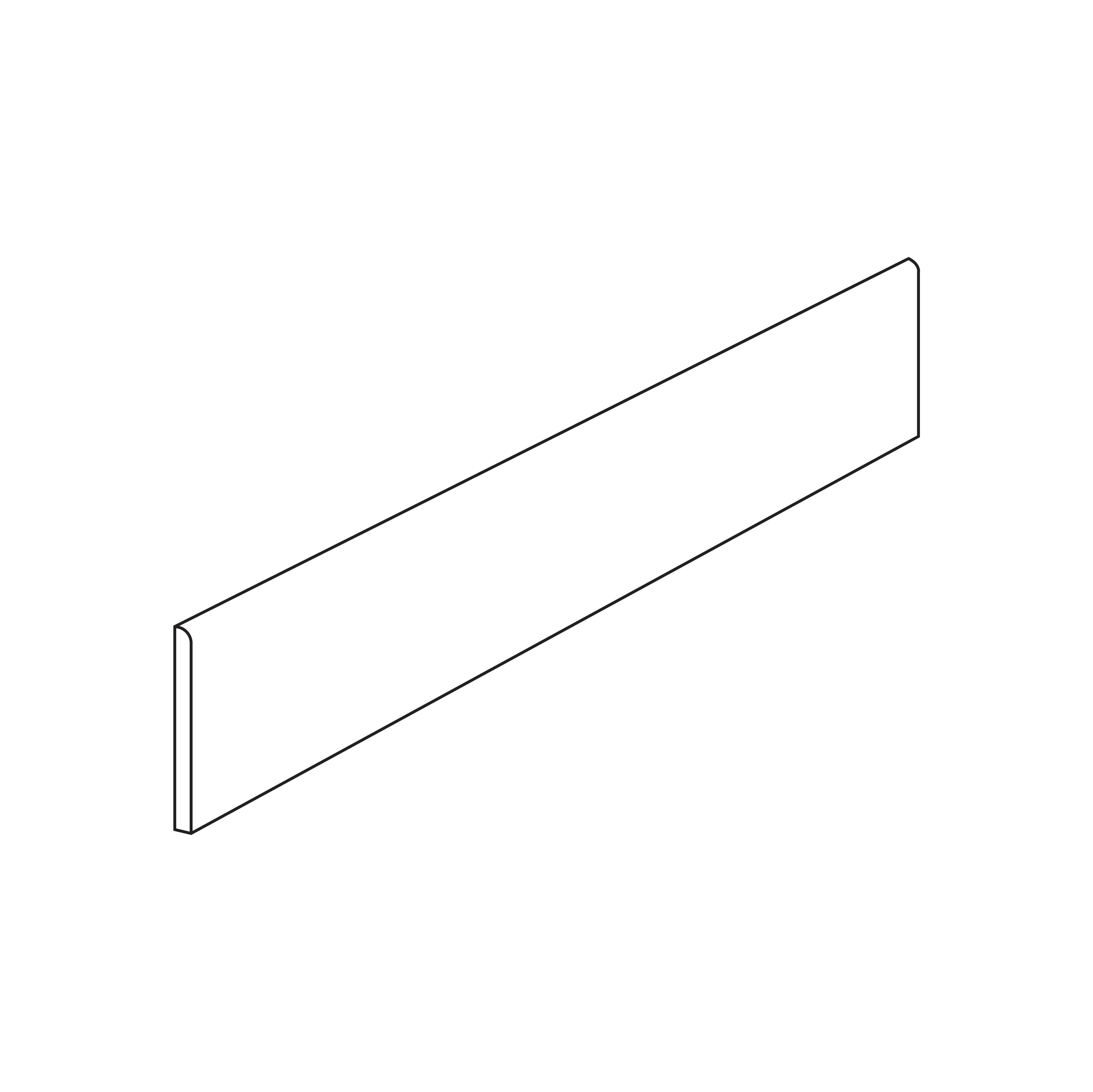 NORDIC REVERIE: Fjord Smoke Bullnose Trim (3"x12"x8-mm | polished | rectified)