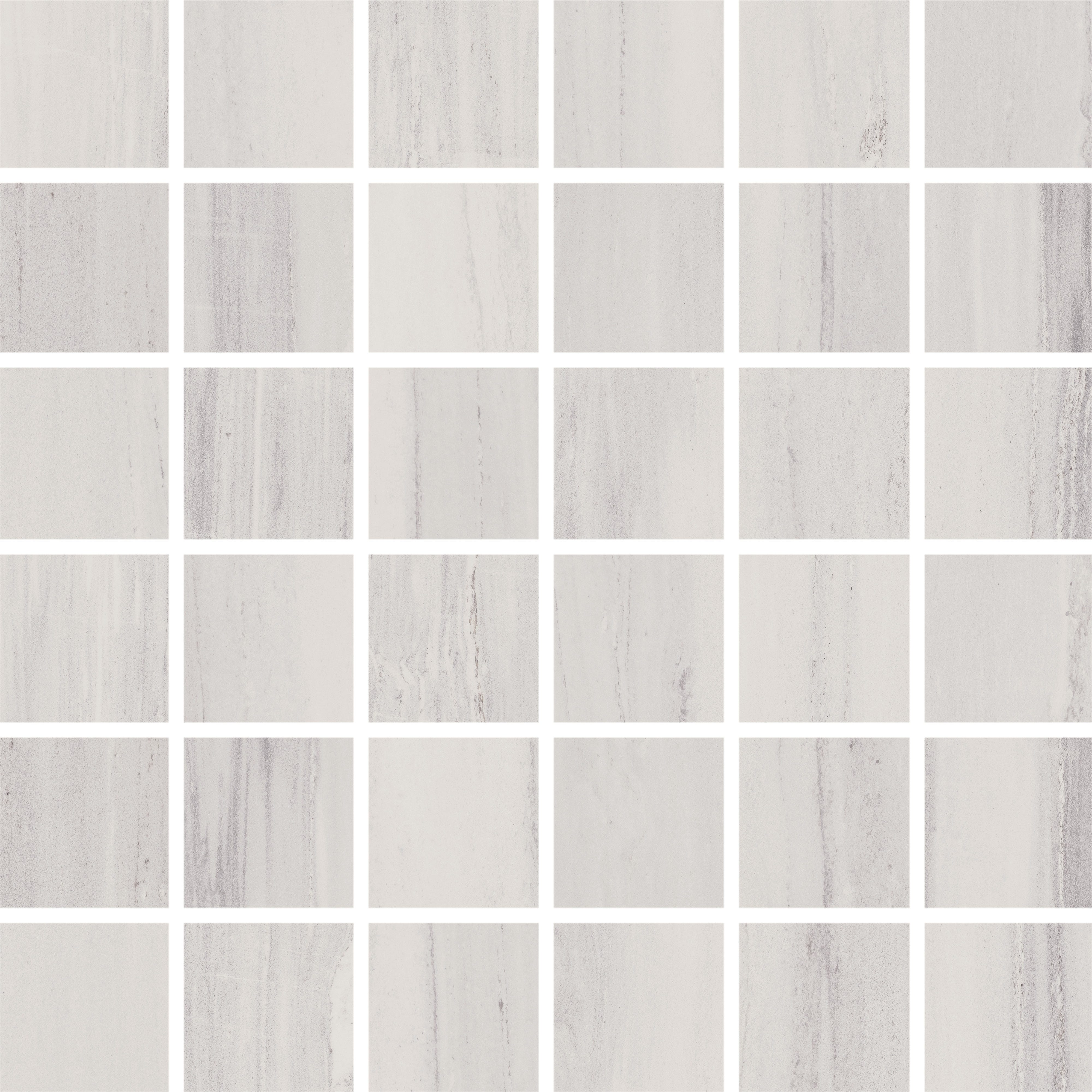 NORDIC REVERIE: Fjord Smoke Straight Stack 2X2 Mosaic (12"x12"x8-mm | natural | rectified)