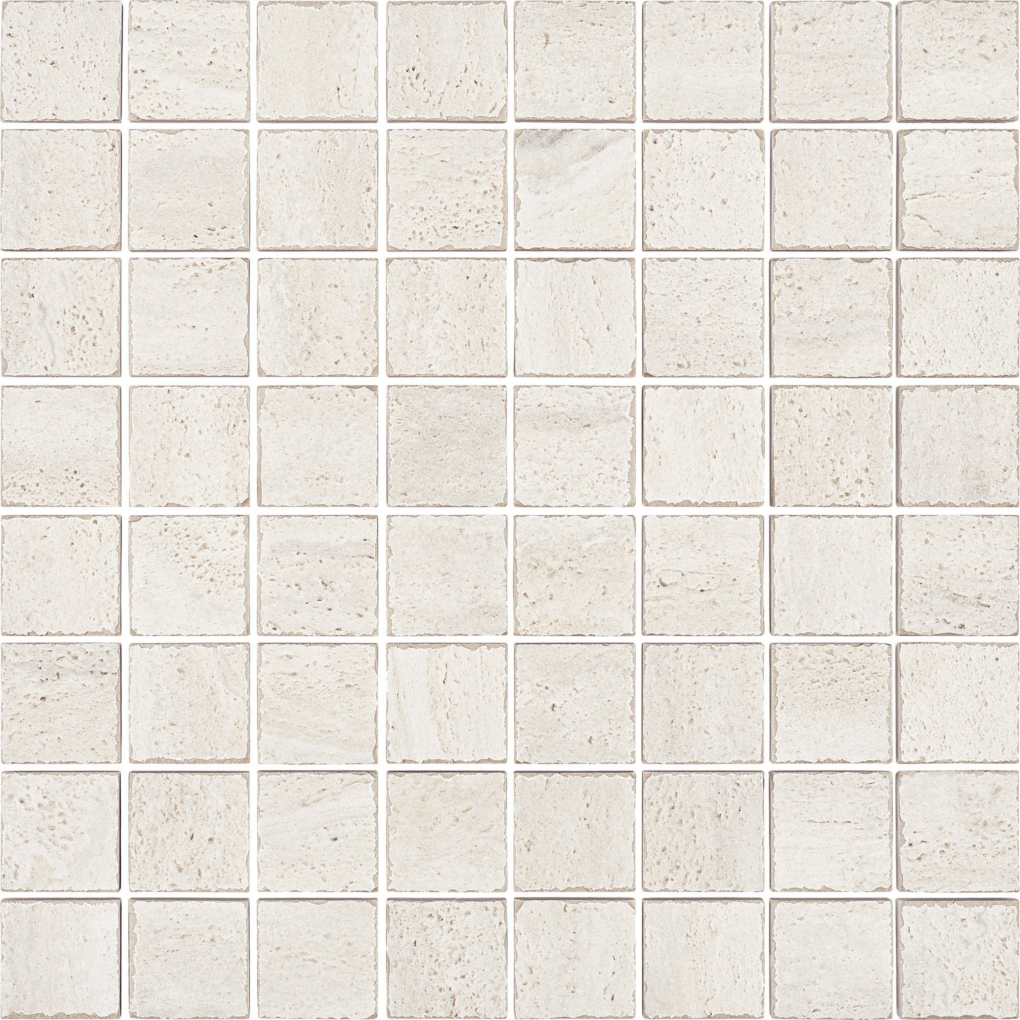 ETERNAL RADIANCE: Eternal White Straight Stack 1.5X1.5 Mosaic (12"x12"x8-mm | natural | tumbled)