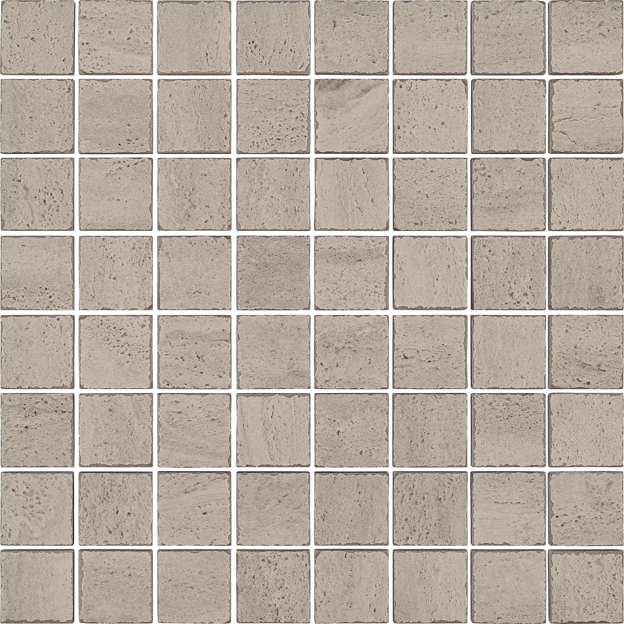 ETERNAL RADIANCE: Enduring Taupe Straight Stack 1.5X1.5 Mosaic (12"x12"x8-mm | natural | tumbled)